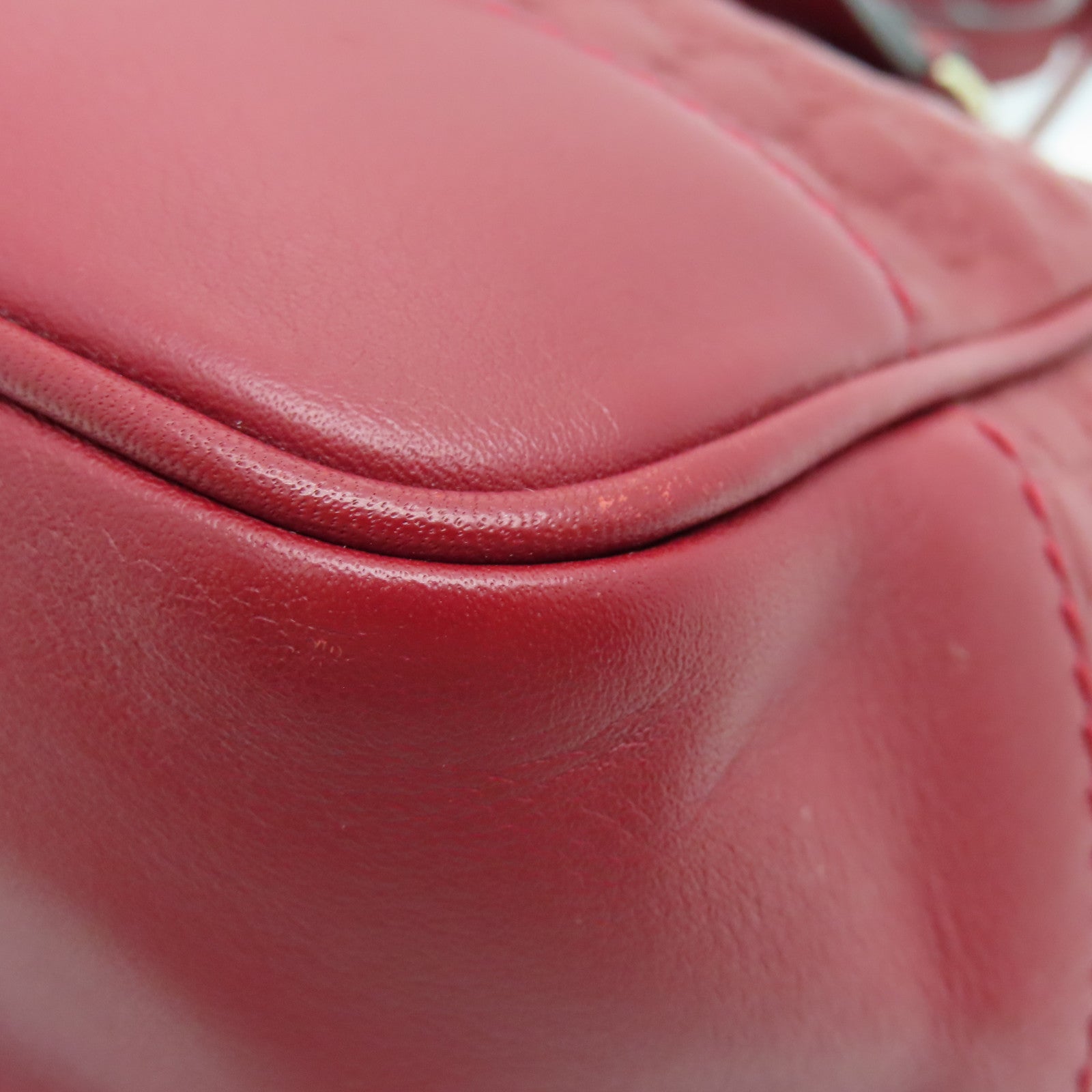 GUCCI 牛皮皮革2way Shoulder Bag金扣手挽肩背两用袋红色