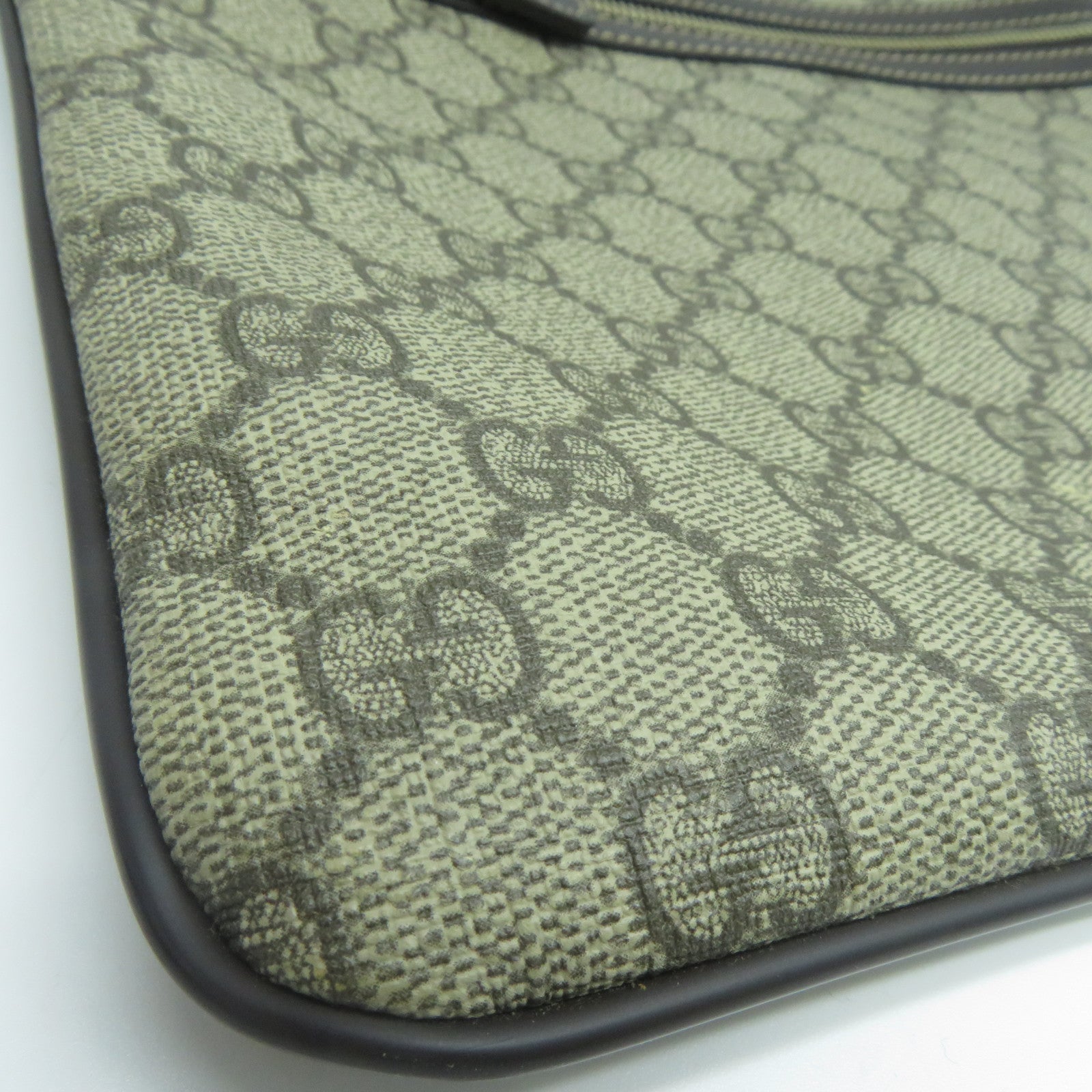 GUCCI 塗層帆布Shoulder Bag金扣肩背袋啡色