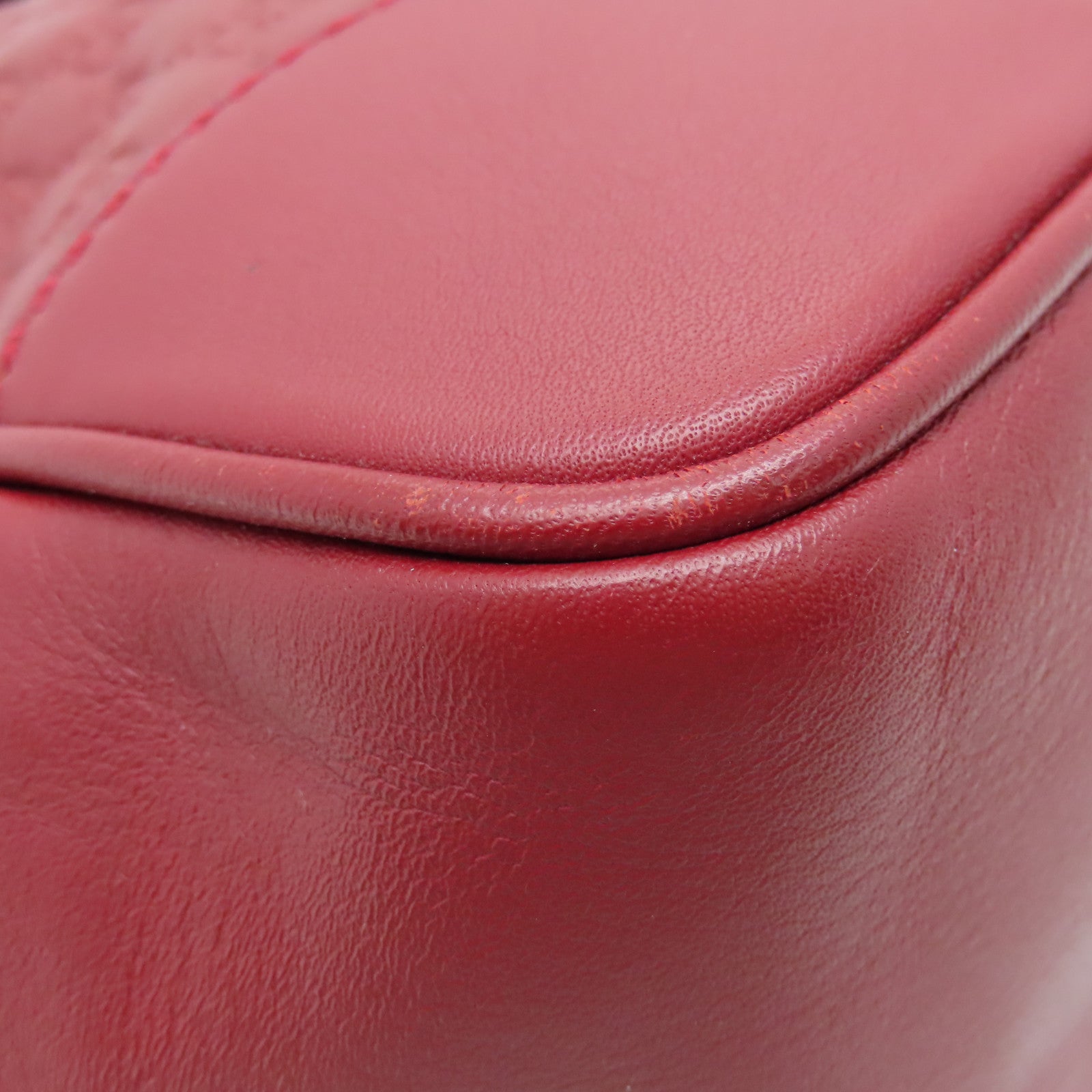 GUCCI 牛皮皮革2way Shoulder Bag金扣手挽肩背两用袋红色