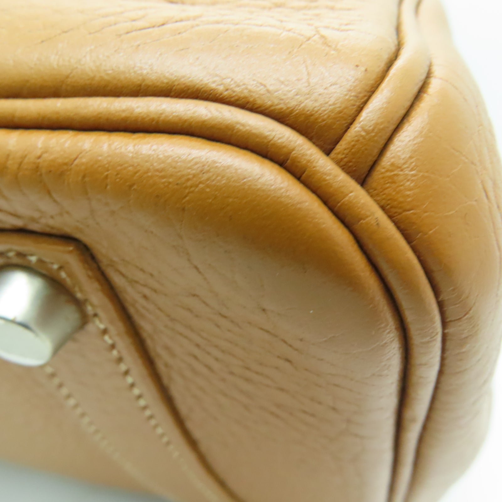 HERMES 【激减优惠】Clemence皮革Birkin 35银扣手挽袋啡色