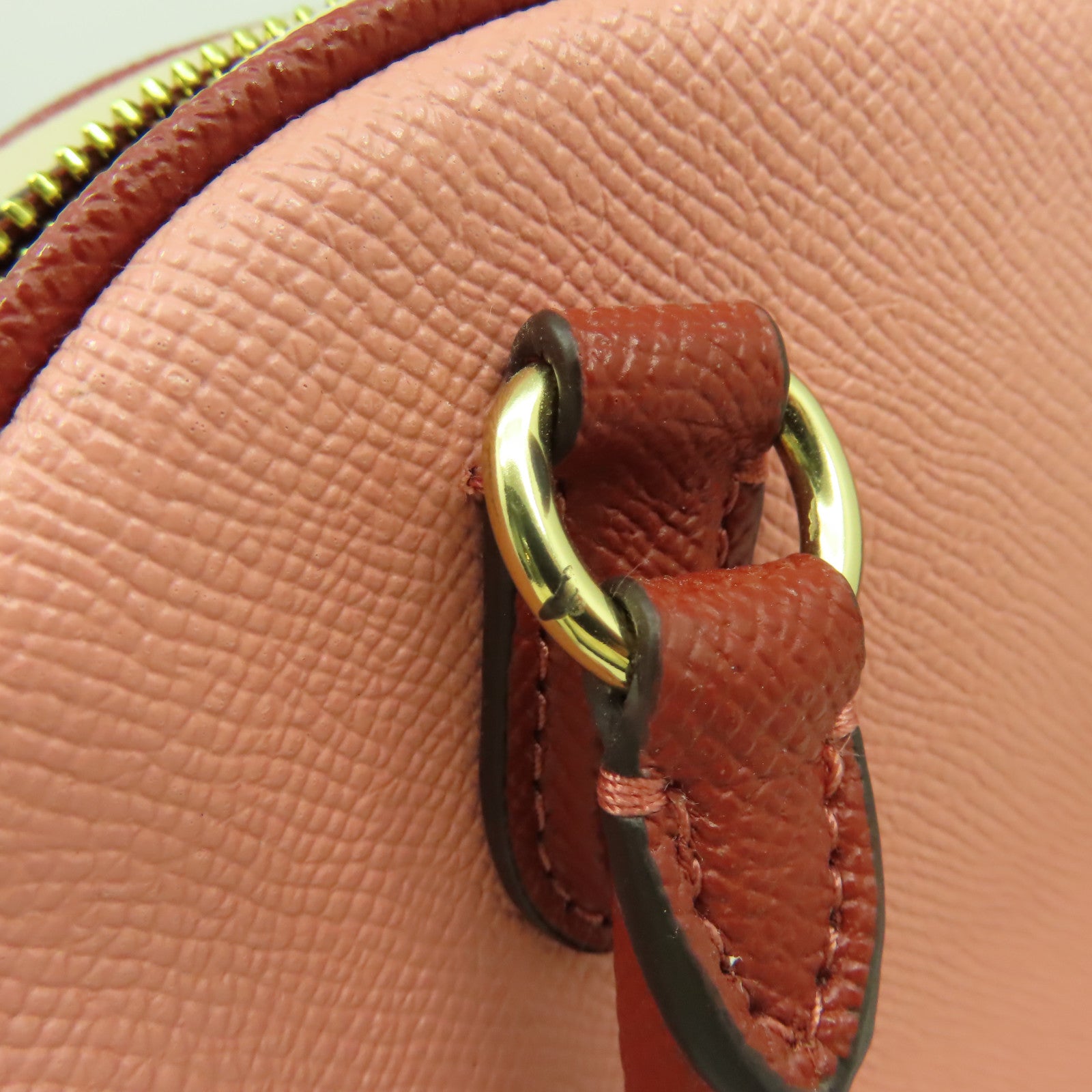 COACH 皮革Sydney Satchel Bag金扣手挽肩背兩用袋粉紅色
