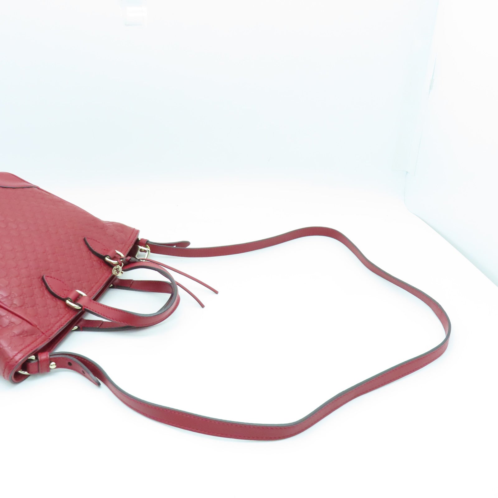 GUCCI 牛皮皮革2way Shoulder Bag金扣手挽肩背两用袋红色
