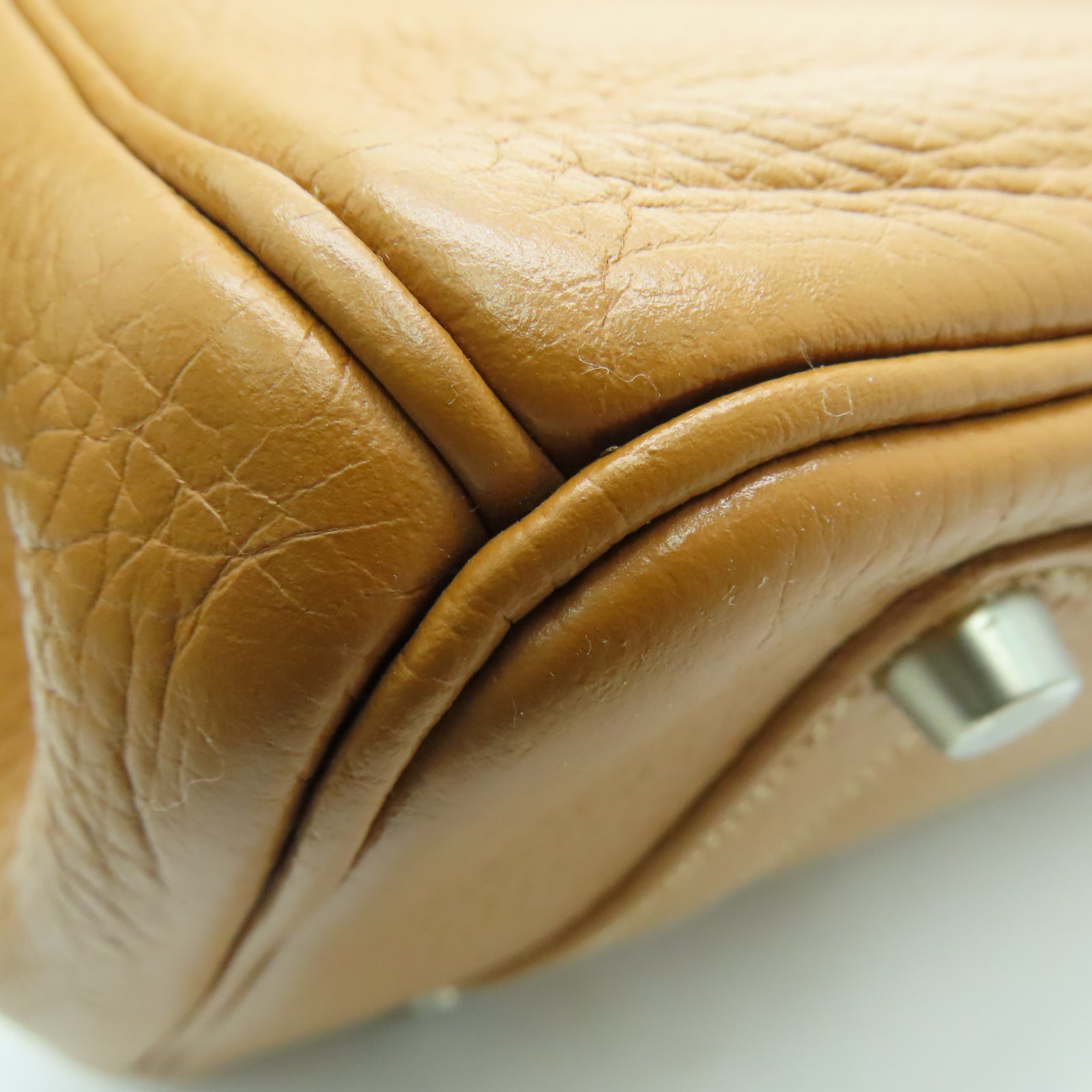 HERMES 【激减优惠】Clemence皮革Birkin 35银扣手挽袋啡色