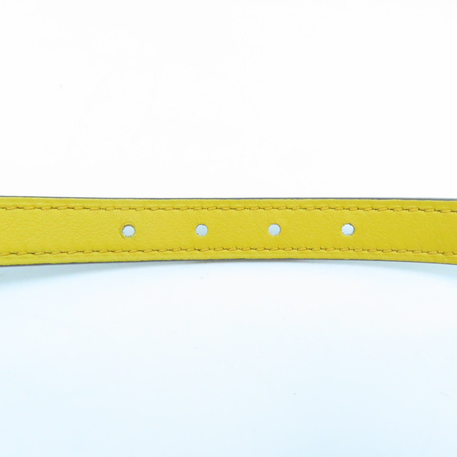 HERMES Togo皮革Belt 70cm金扣皮带米色
