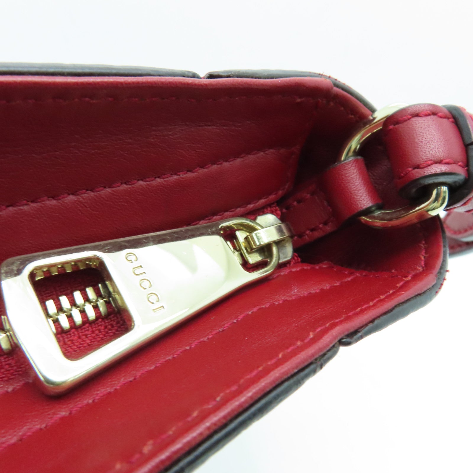 GUCCI 牛皮皮革2way Shoulder Bag金扣手挽肩背两用袋红色