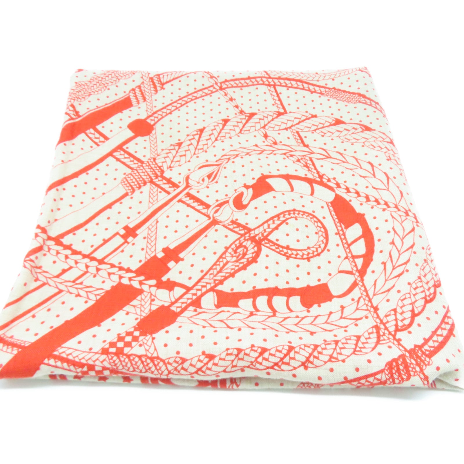 HERMES 羊絨/絲質Scarf圍巾橙色