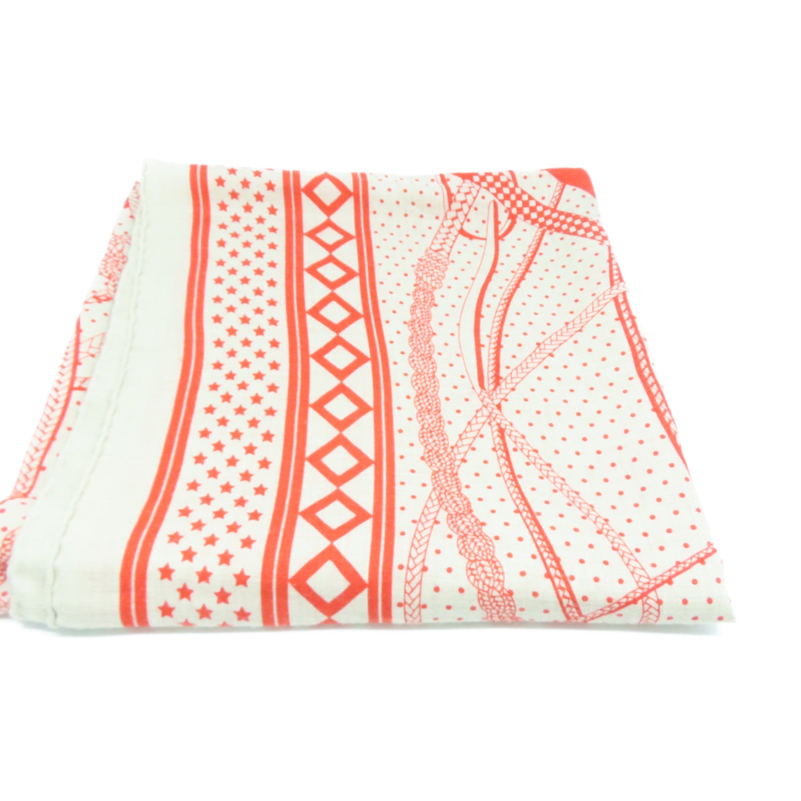 HERMES 羊絨/絲質Scarf圍巾橙色