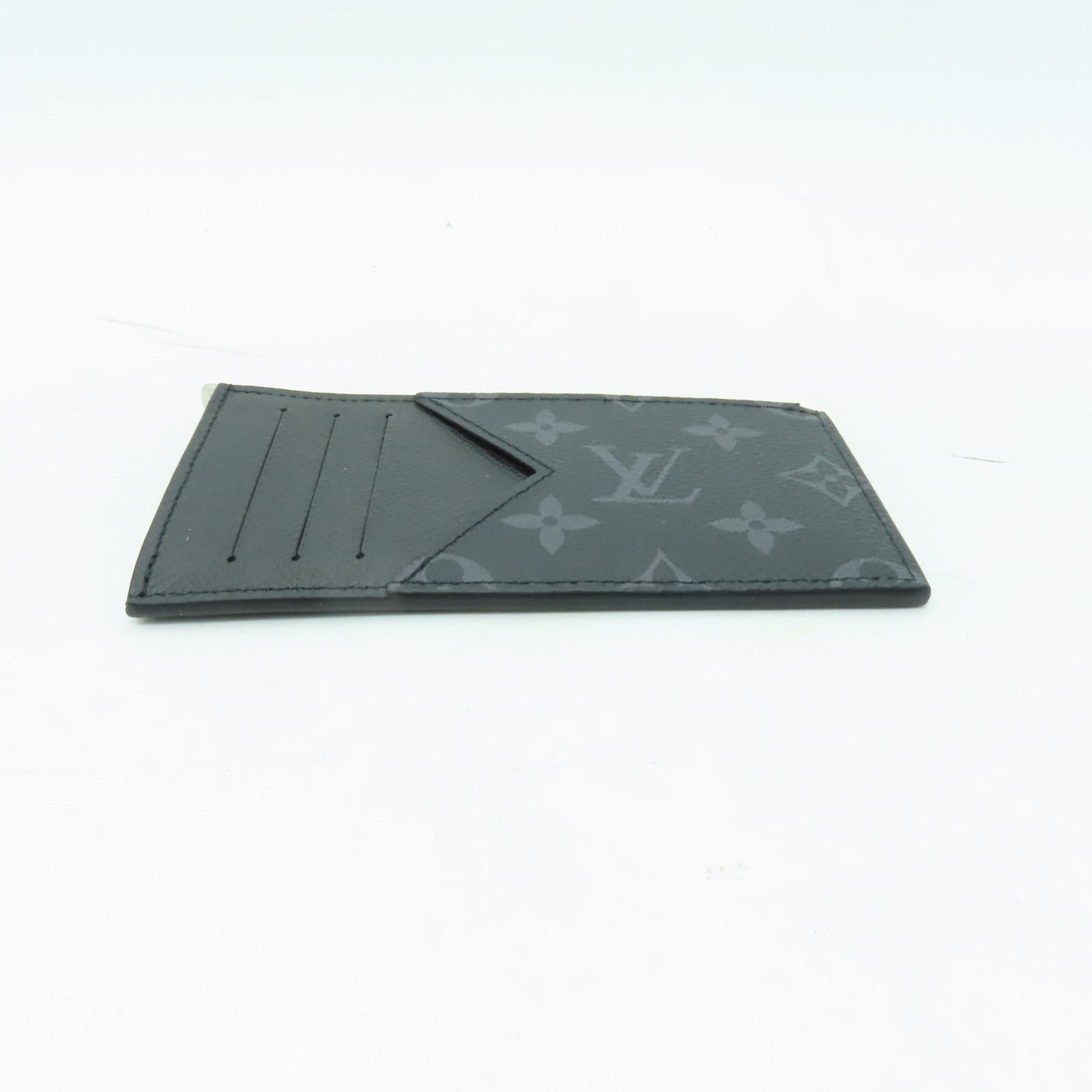 LOUIS VUITTON Monogram Eclipse Coin Case銀扣零錢包黒色