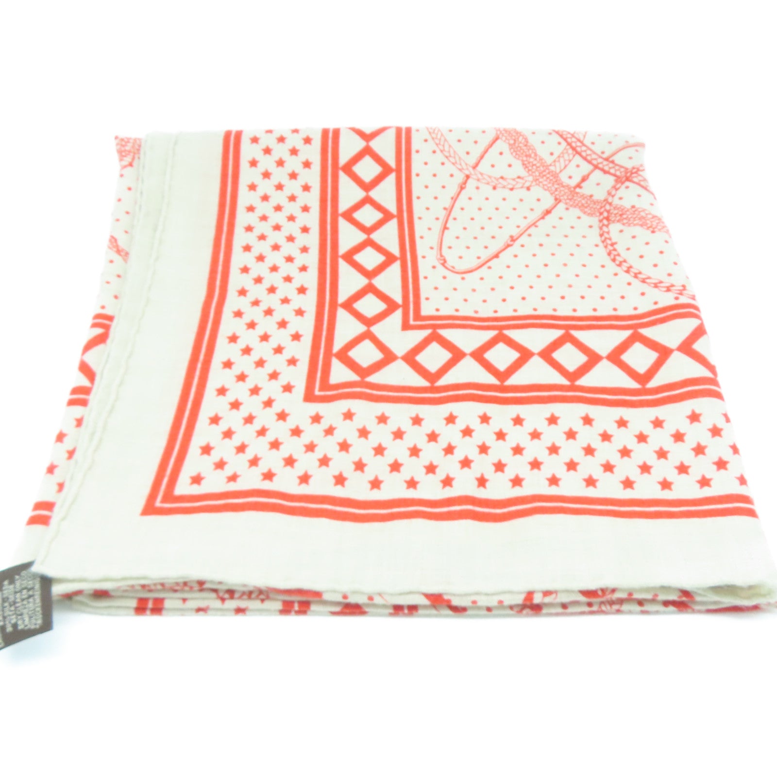 HERMES 羊絨/絲質Scarf圍巾橙色