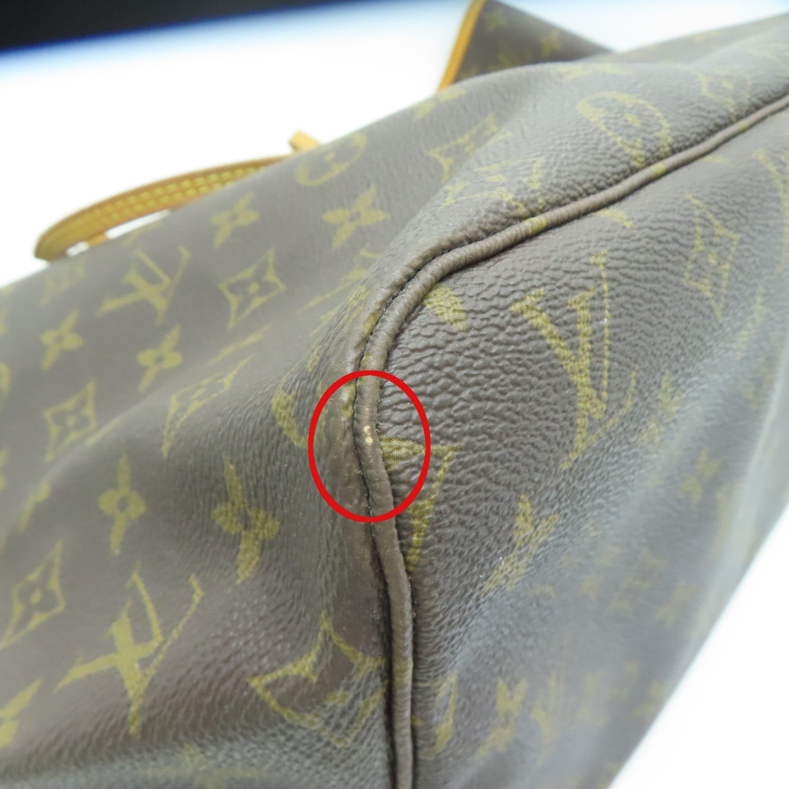 LOUIS VUITTON Monogram Neverfull GM金扣手挽肩背兩用袋啡色