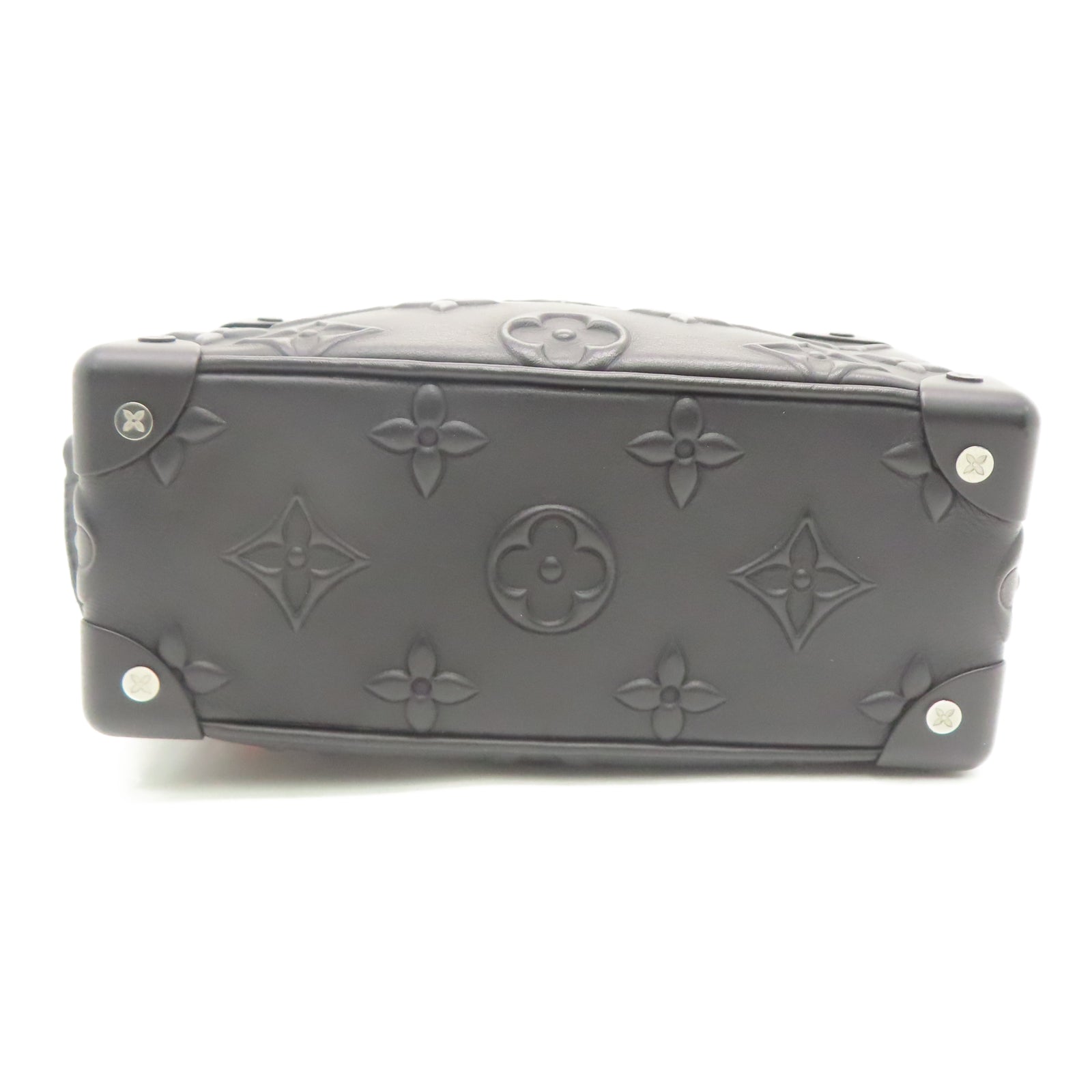 LOUIS VUITTON 牛皮皮革Mini Soft Trunk链带肩背袋黑色