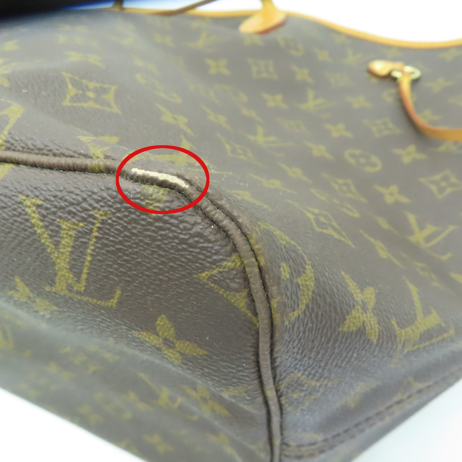 LOUIS VUITTON Monogram Neverfull GM金扣手挽肩背兩用袋啡色