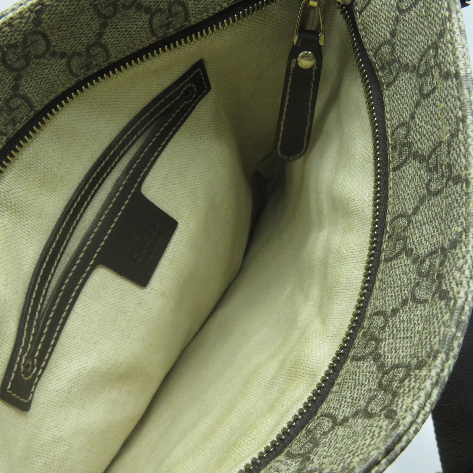 GUCCI 塗層帆布Shoulder Bag金扣肩背袋啡色