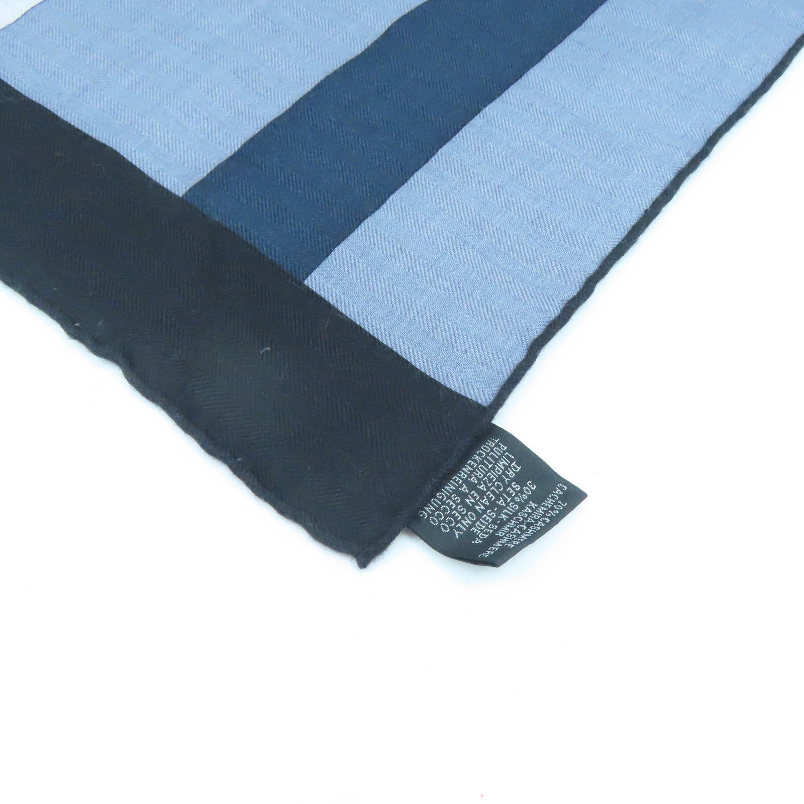 HERMES Cashmere/丝质Scarf丝巾灰色/黑色