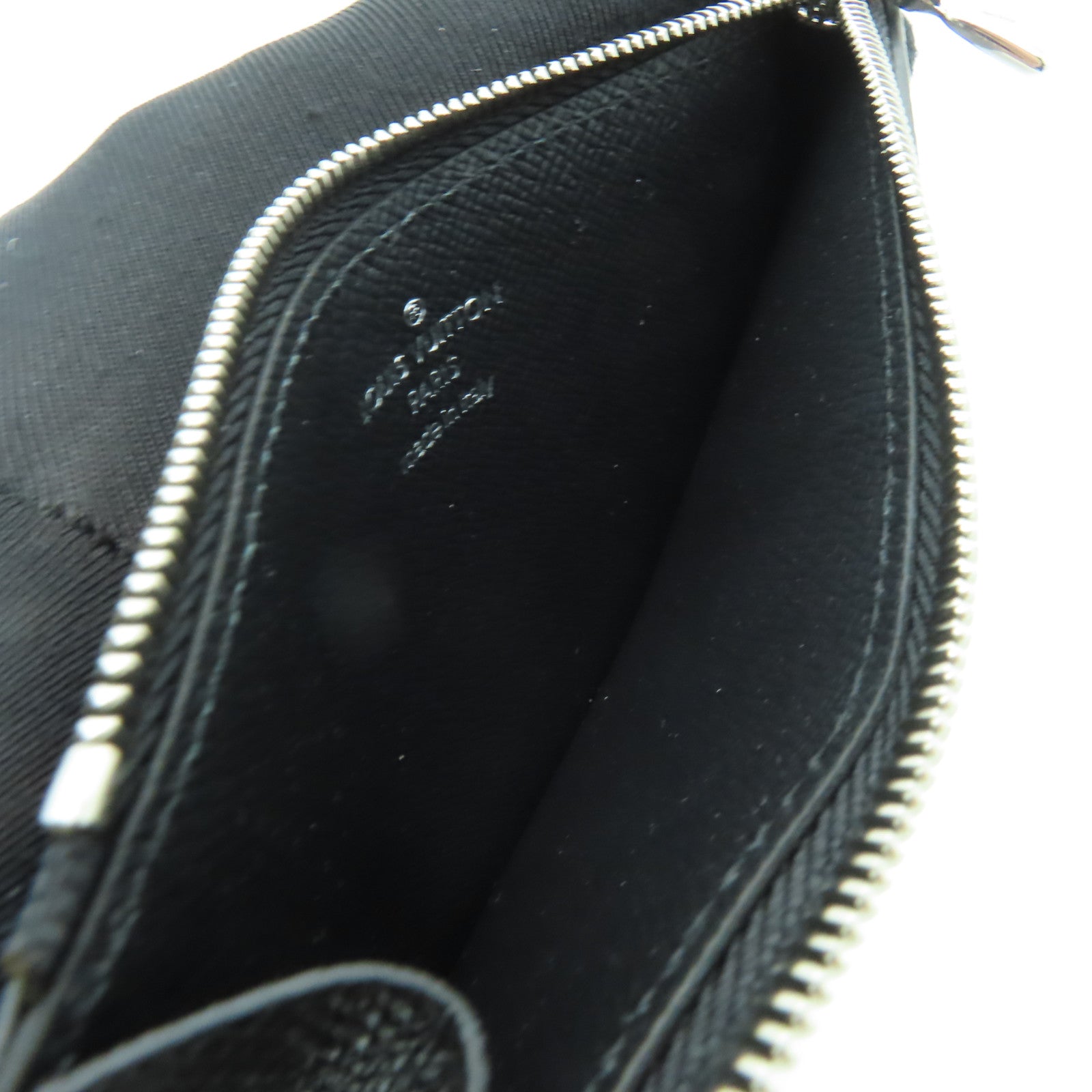 LOUIS VUITTON Monogram Eclipse Coin Case銀扣零錢包黒色