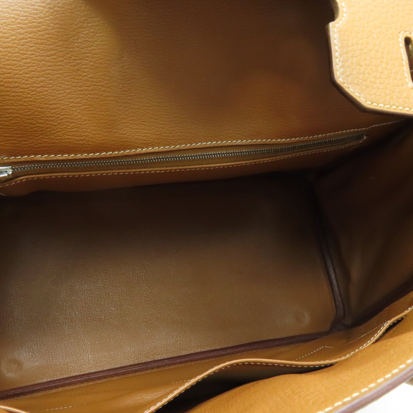 HERMES 【激减优惠】Clemence皮革Birkin 35银扣手挽袋啡色