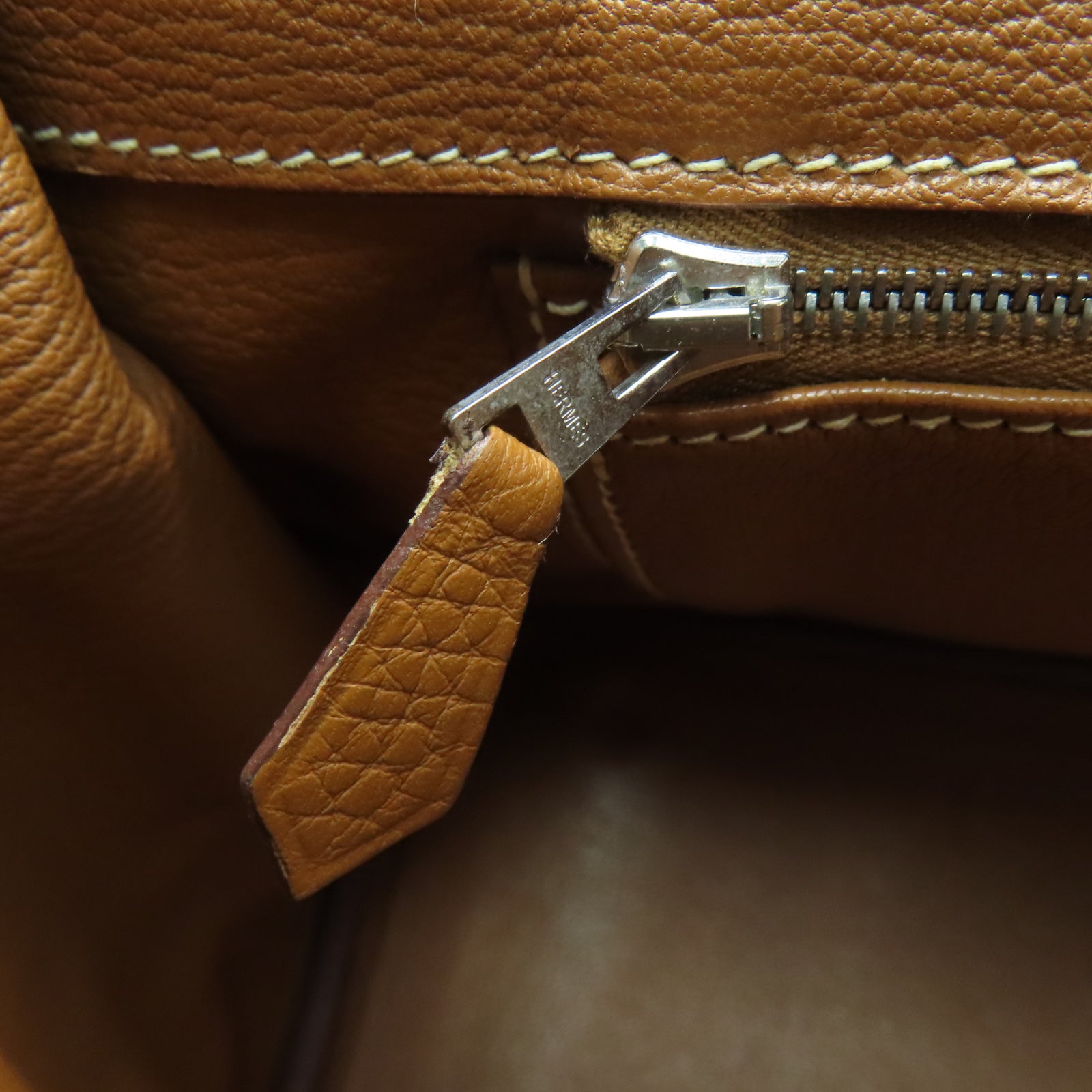 HERMES [Sharp Discount] Clemence Leather Birkin 35 Silver