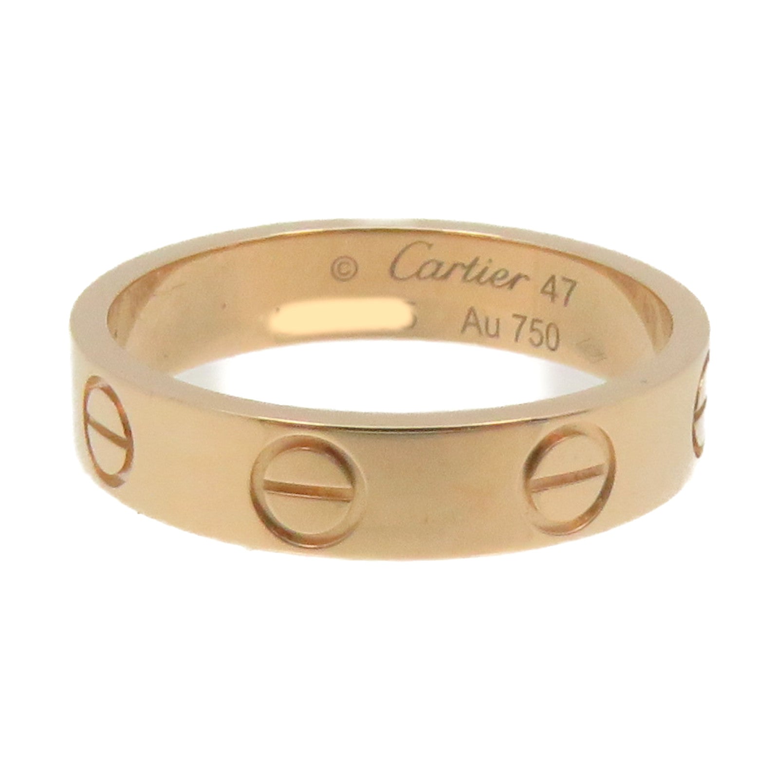 CARTIER 18K玫瑰金Love Ring戒指#47