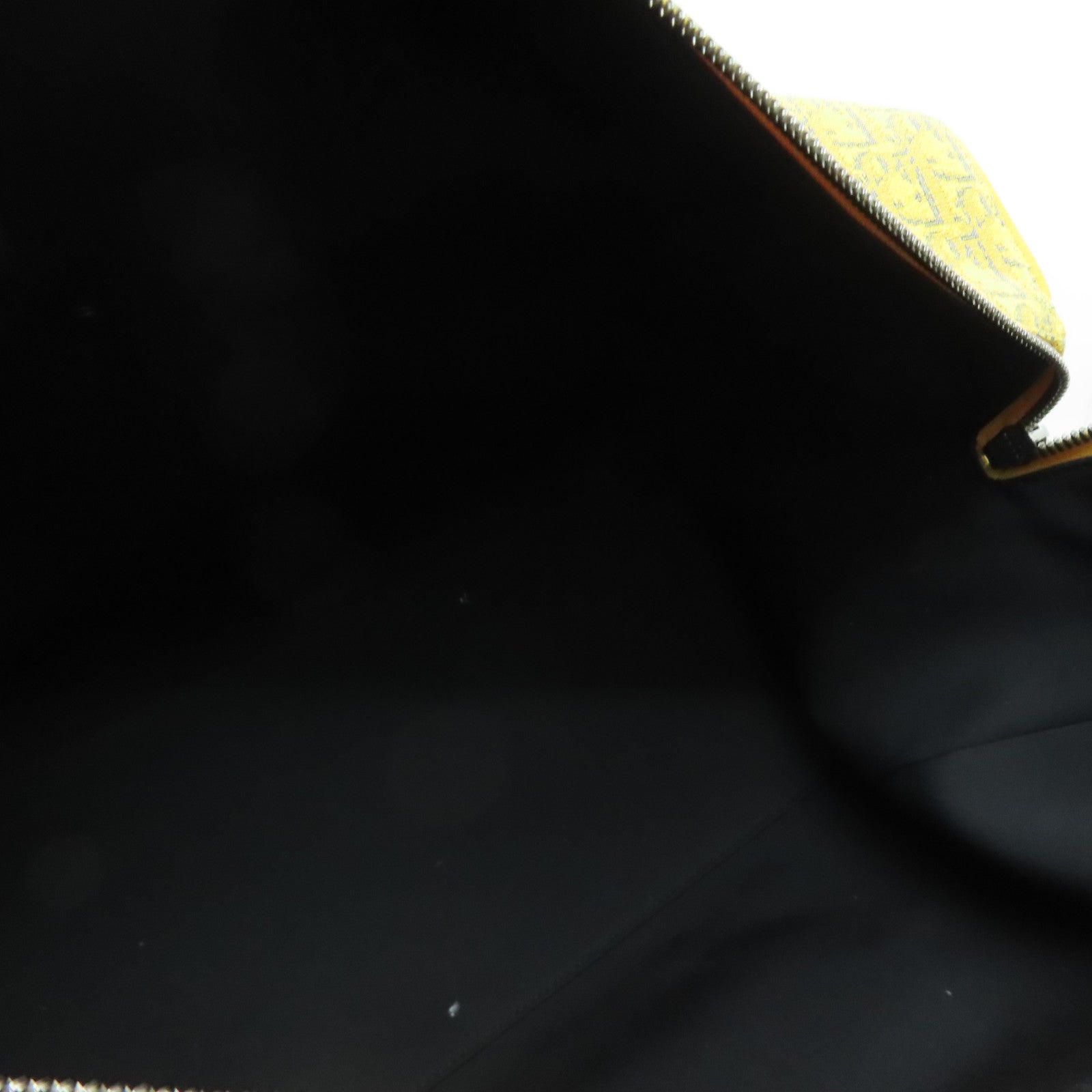 Dior 帆布Dior Lingot 50銀扣波士顿包黃色