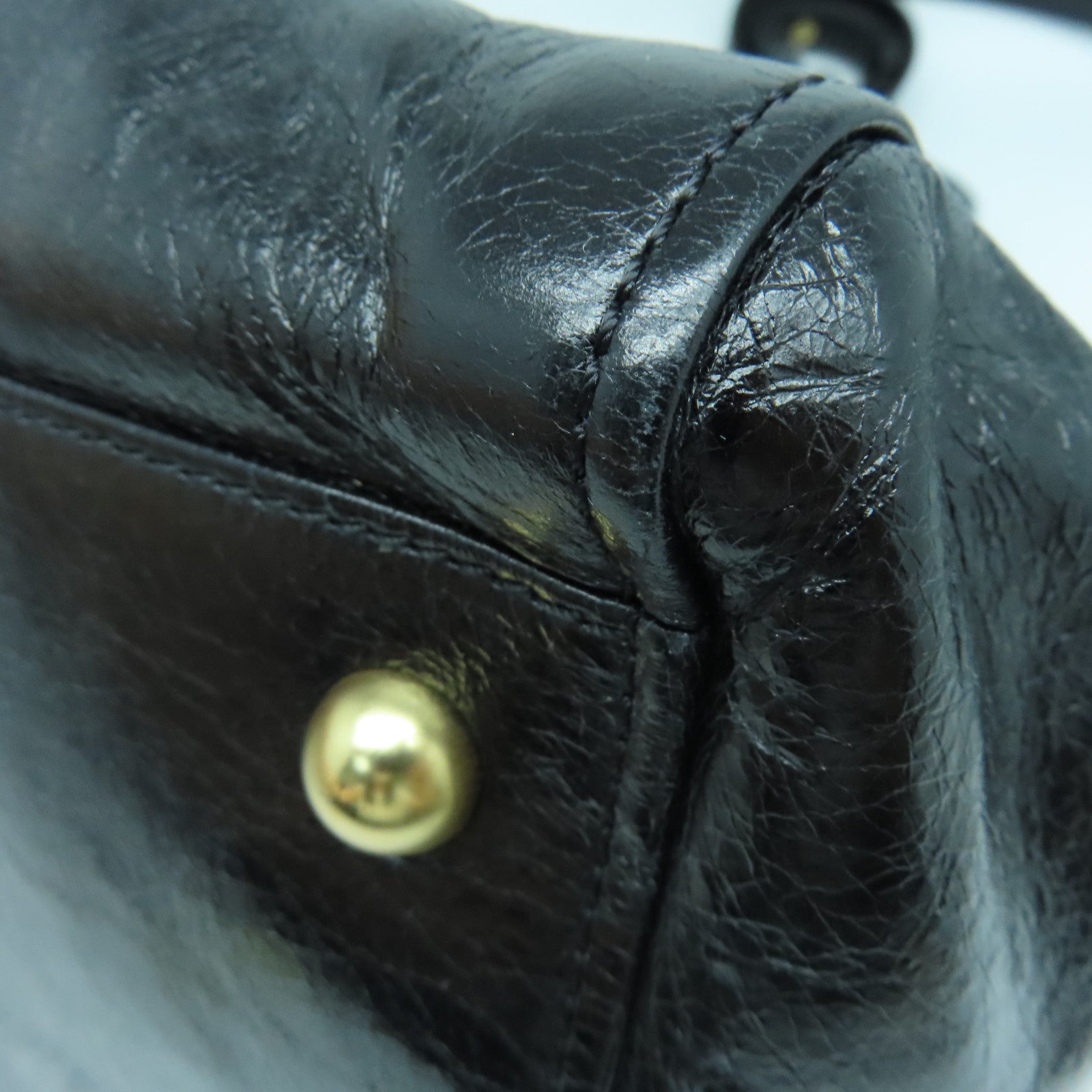 SEE BY CHLOE 【激減優惠】牛皮皮革２Way Shoulder金扣手挽肩背兩用袋黑色