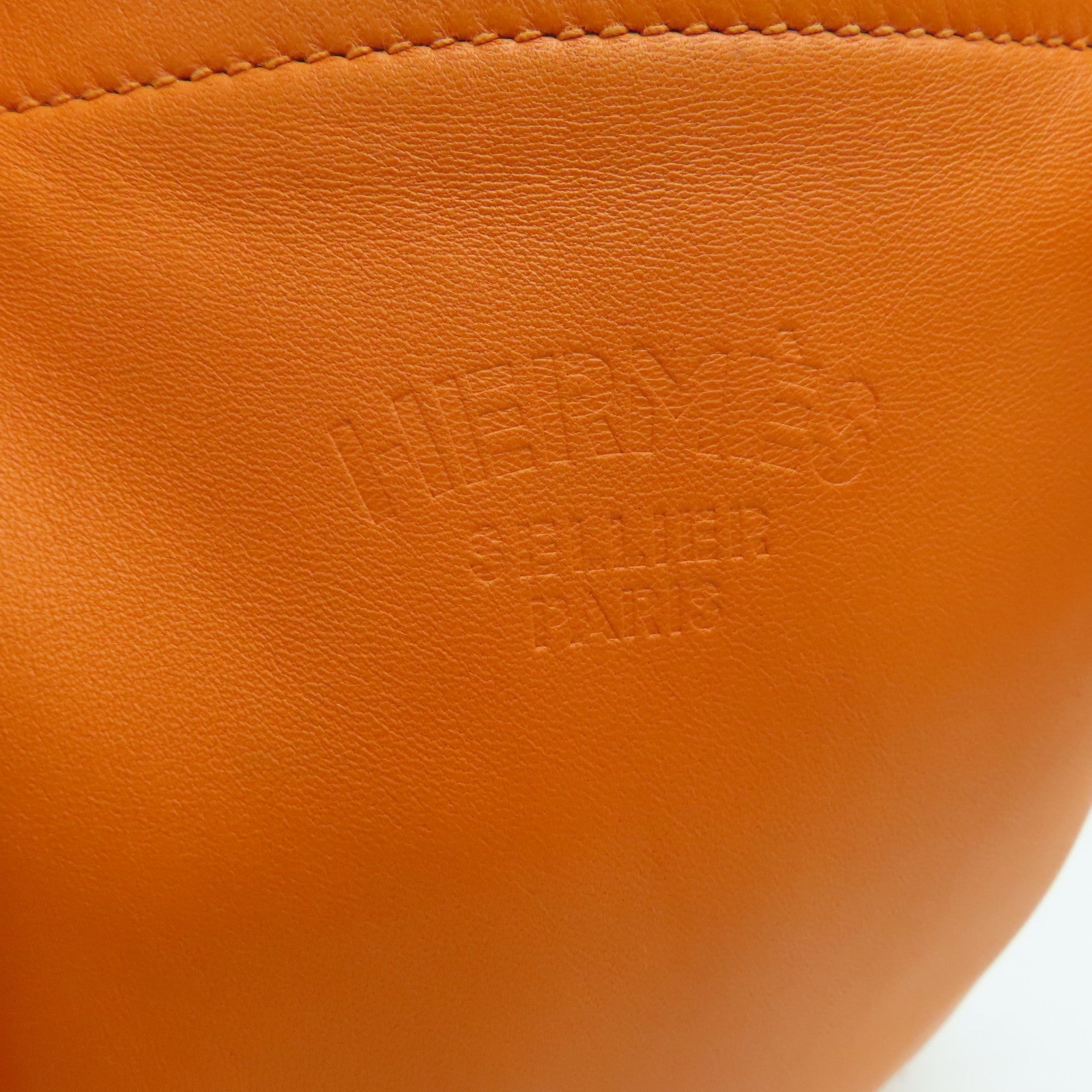 HERMES Swift皮革Aline Min銀扣肩背袋橙色