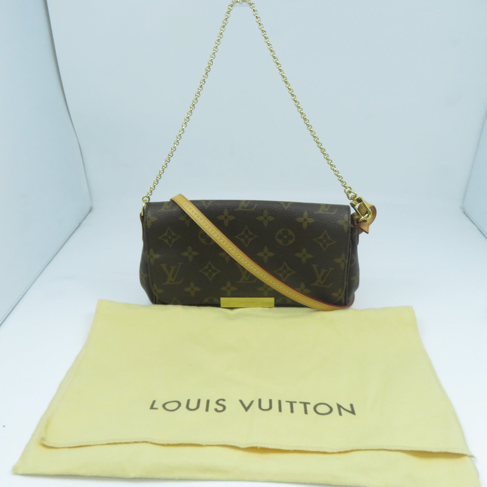 LOUIS VUITTON Monogram Favorite MM金扣手挽肩背兩用袋啡色