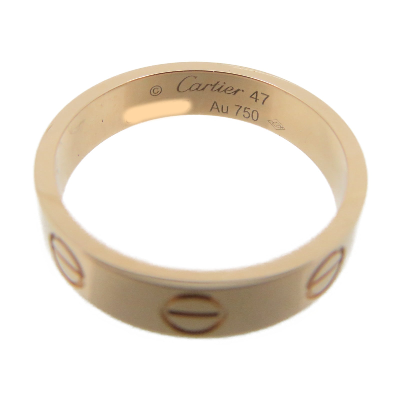 CARTIER 18K玫瑰金Love Ring戒指#47