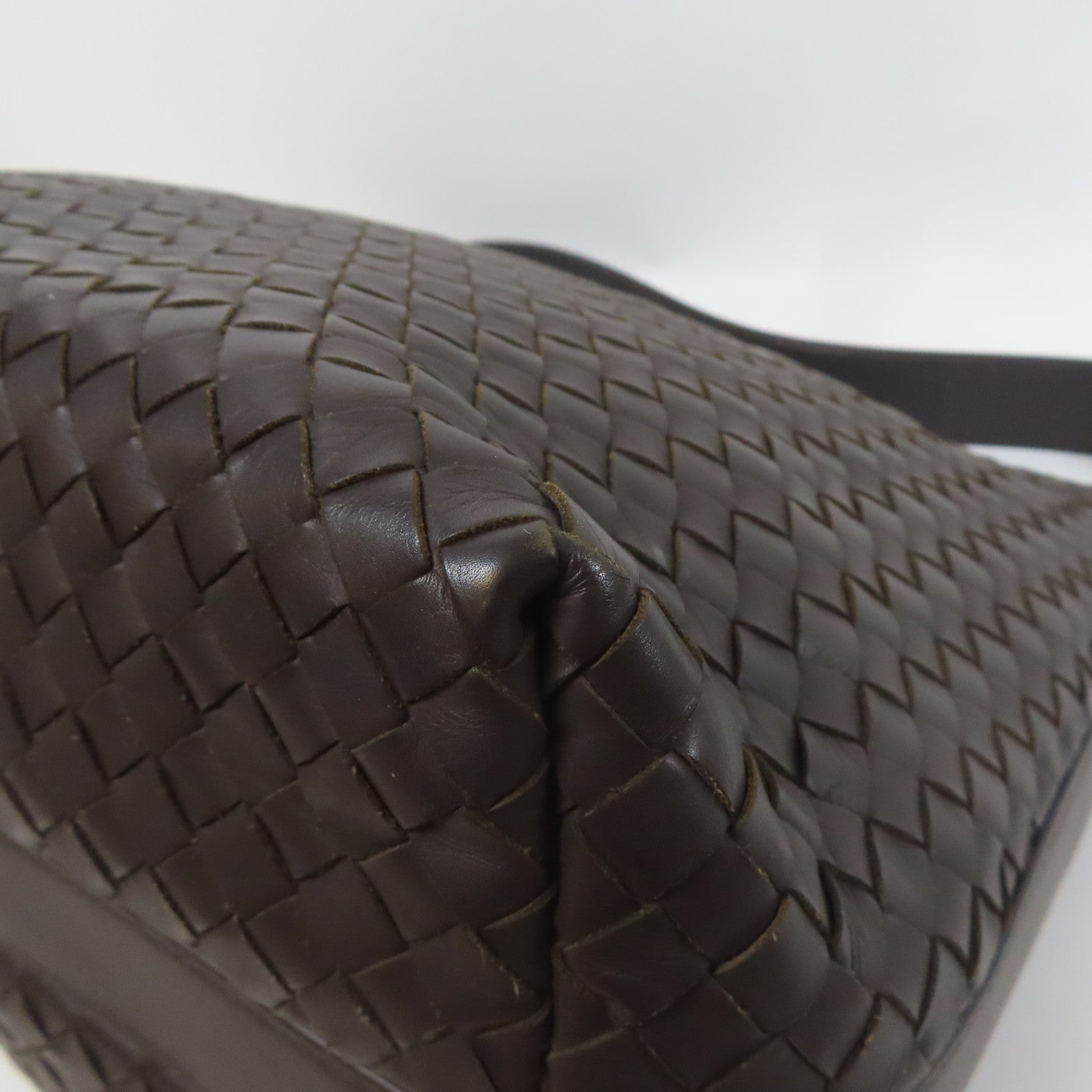 BOTTEGA VENETA 牛皮皮革Shoulder Bag肩背袋啡色