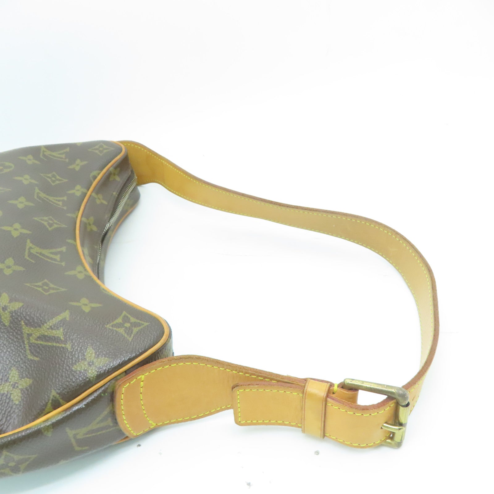 LOUIS VUITTON Monogram Croissant MM金扣手挽肩背两用袋啡色