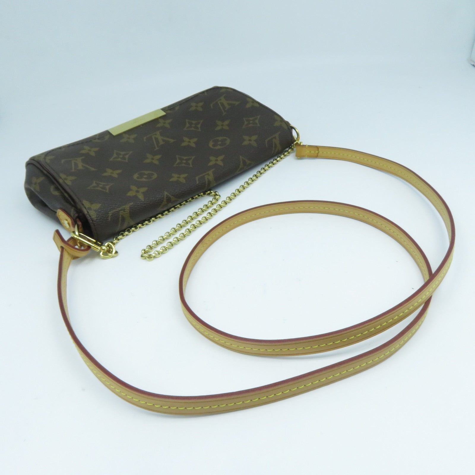 LOUIS VUITTON Monogram Favorite MM金扣手挽肩背兩用袋啡色