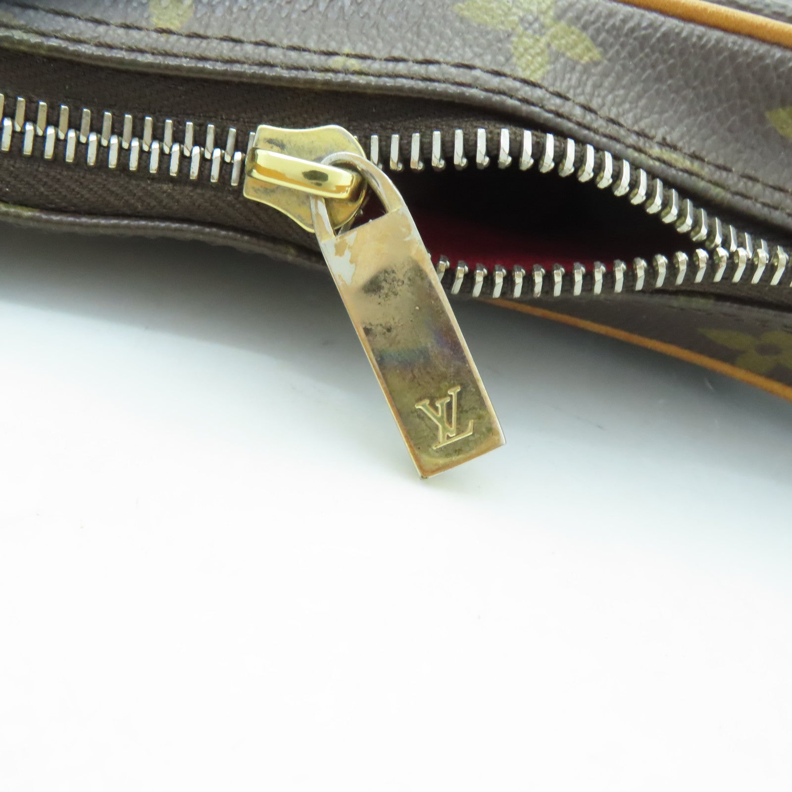 LOUIS VUITTON Monogram Croissant MM金扣手挽肩背两用袋啡色