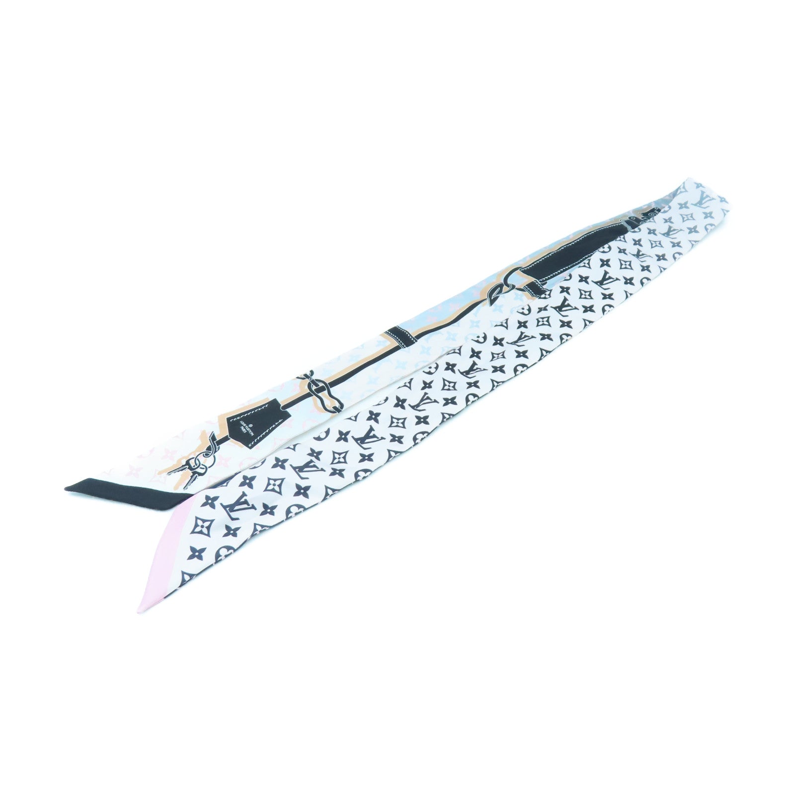 LOUIS VUITTON 絲質Scarf絲巾粉紅色/黑色/灰色