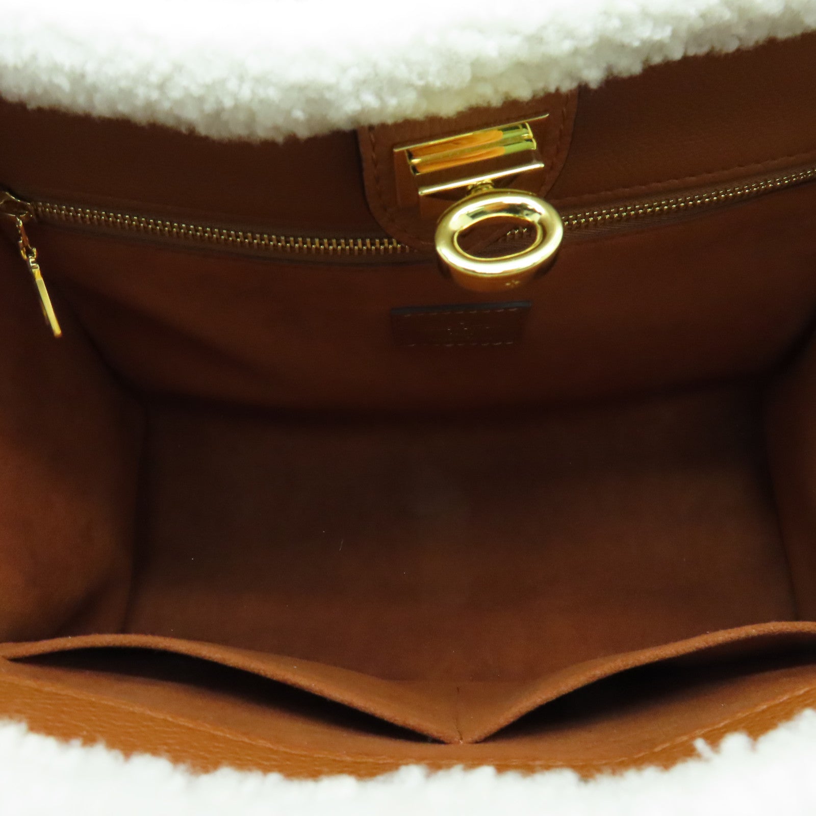 LOUIS VUITTON 牛皮皮革On My Side MM金扣肩背袋啡色