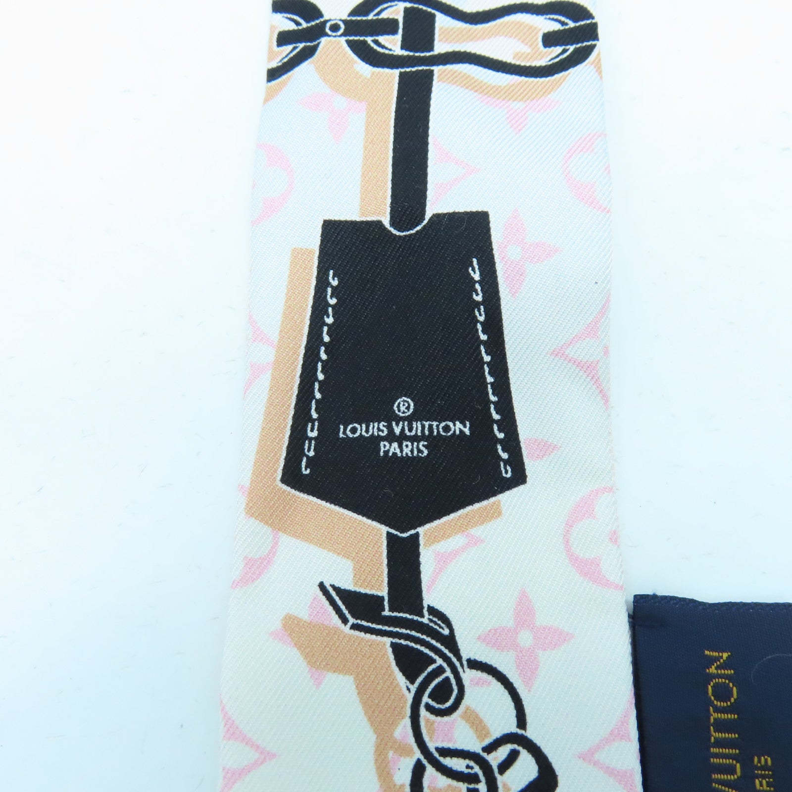 LOUIS VUITTON 絲質Scarf絲巾粉紅色/黑色/灰色