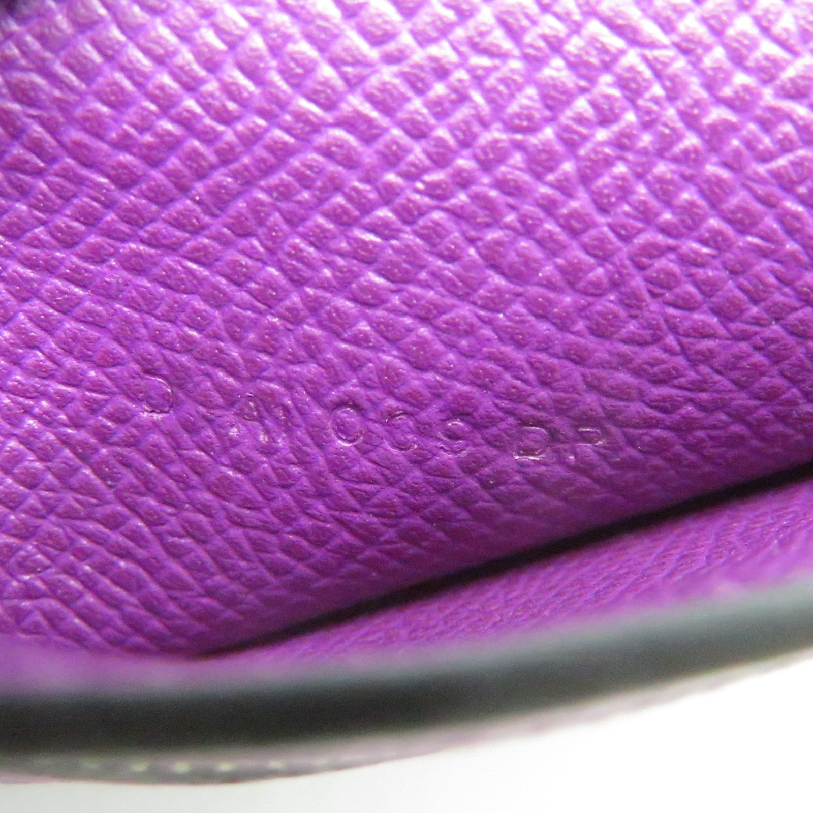 HERMES Epsom Leather Bearn W Snap Gold Buckle Wallet Anemone Purple