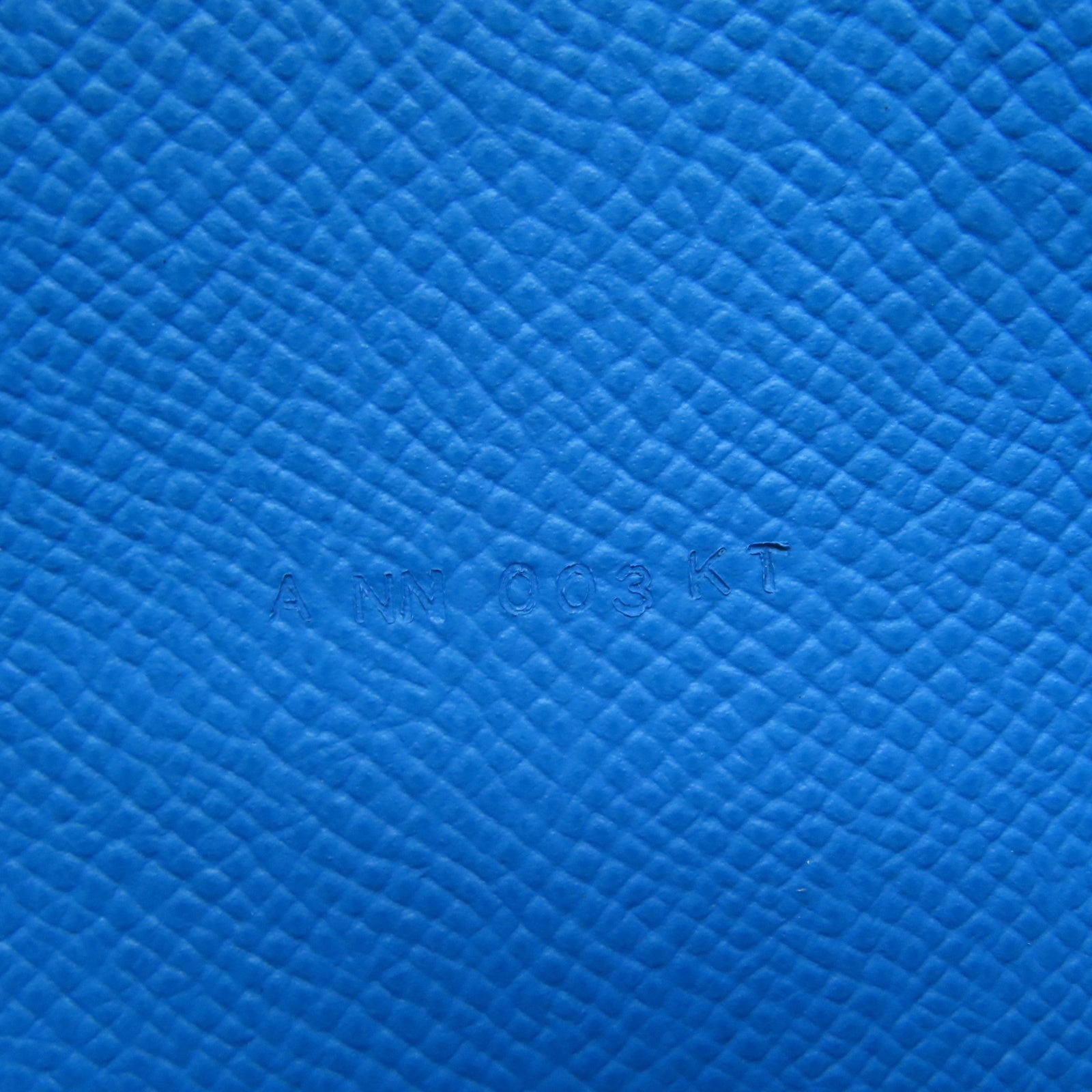HERMES Epsom皮革Constance Long Wallet銀扣長錢包藍色
