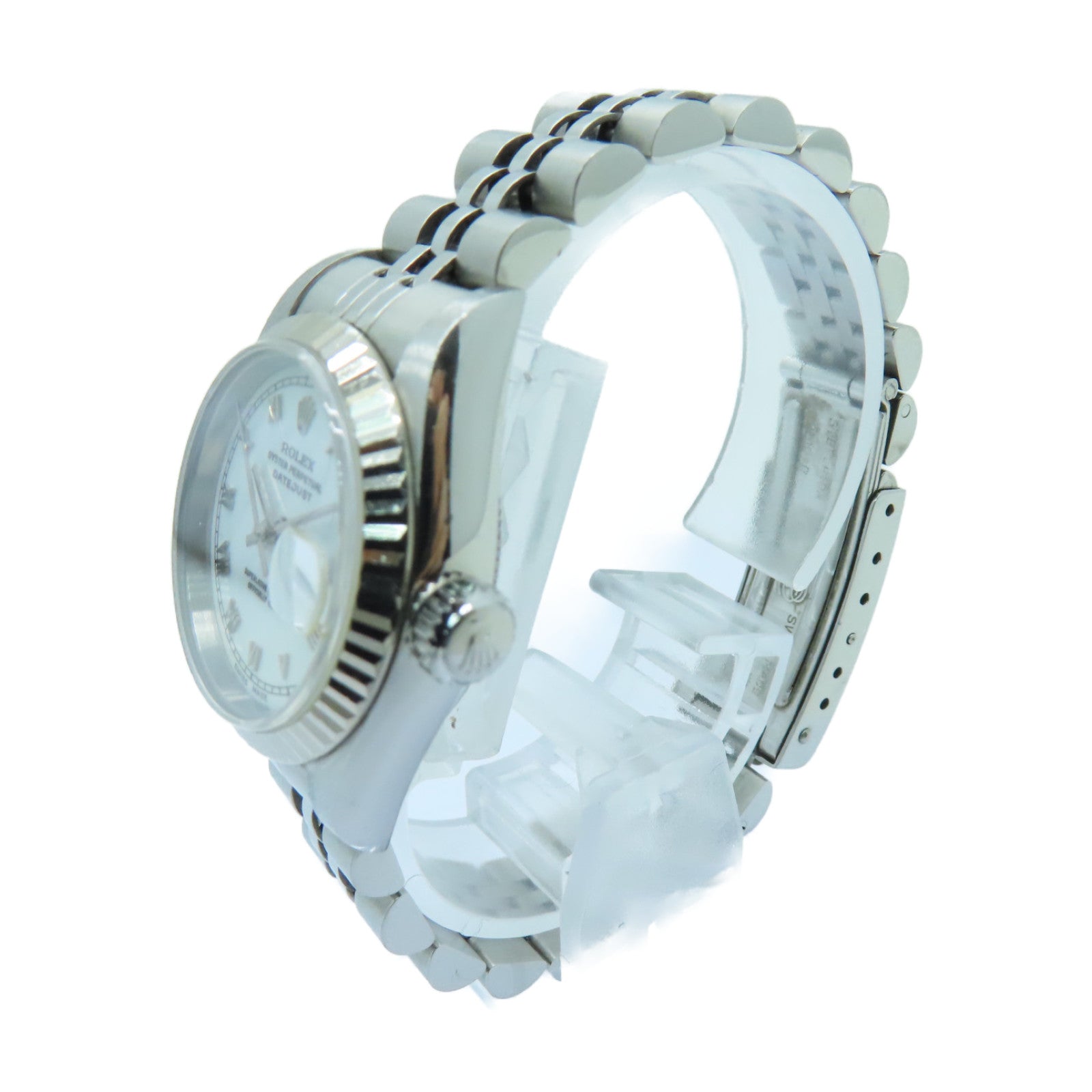 ROLEX Datejust 18K White Gold/Stainless Steel Watch Automatic Movement White