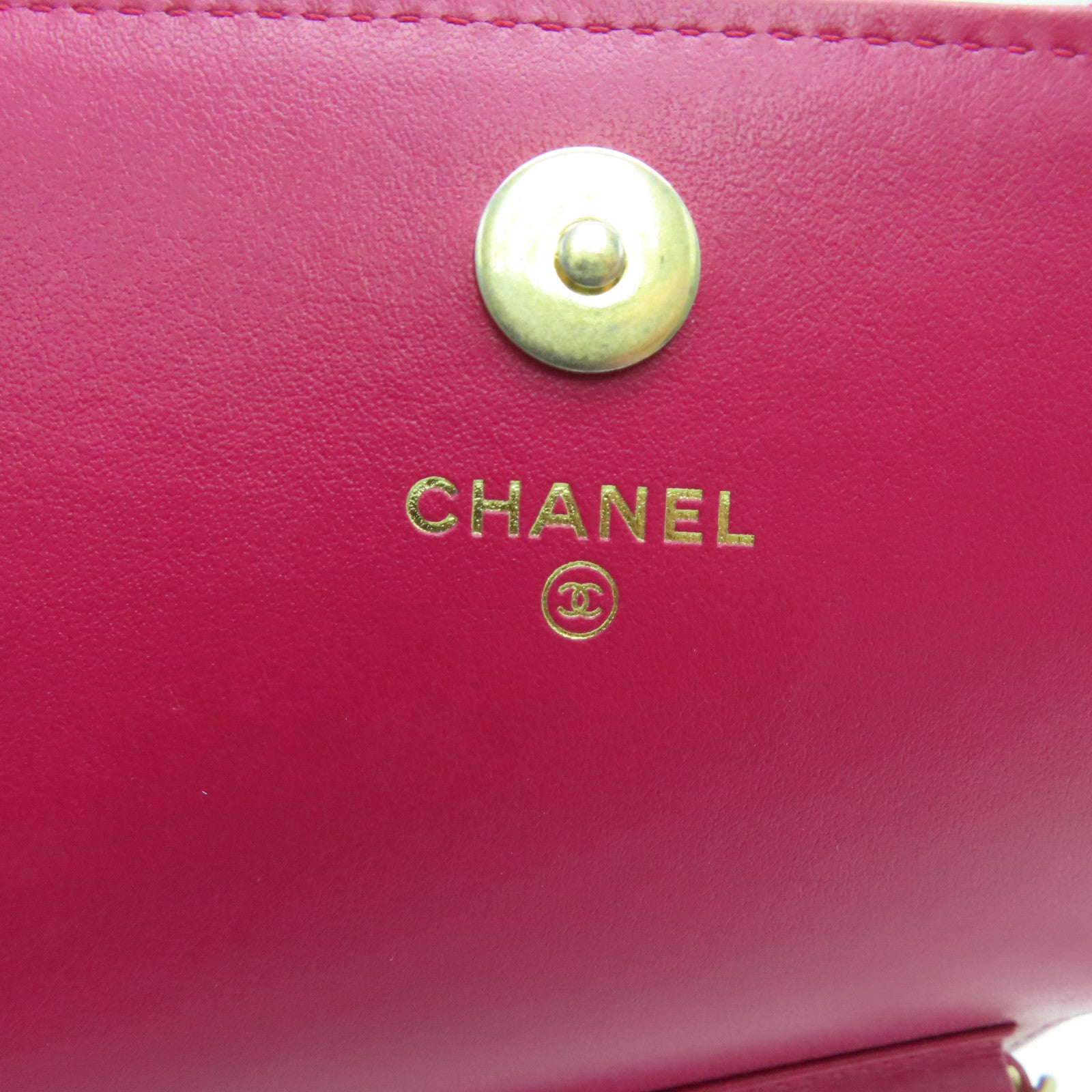 CHANEL 【激減優惠】Velvet Chain Shoulder金扣鏈帶肩背袋紅色