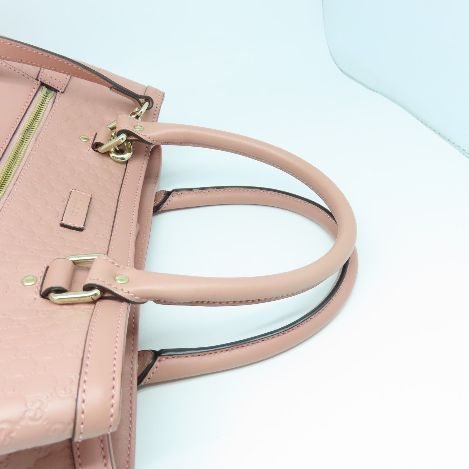 GUCCI Guccissima 2 Way Shoulder金扣手挽肩背兩用袋粉紅色