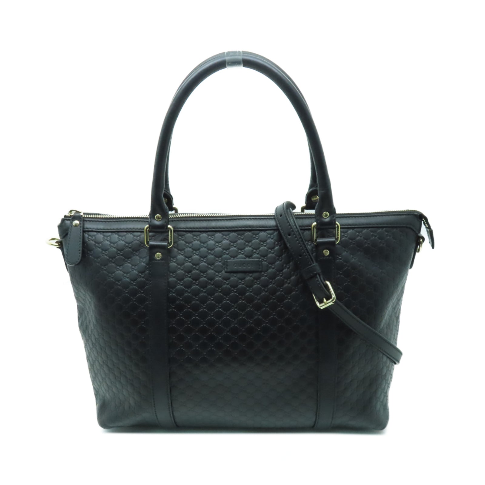 GUCCI 皮革2way Shoulder Bag金扣手挽肩背兩用袋黒色