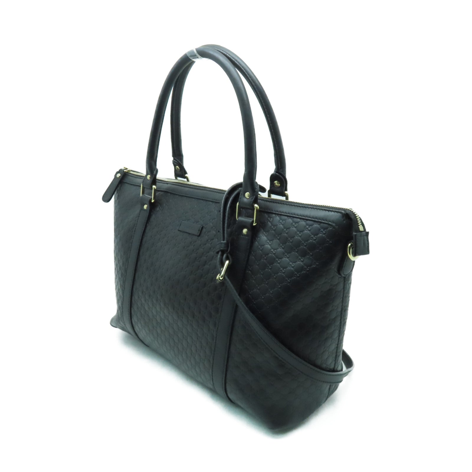 GUCCI 皮革2way Shoulder Bag金扣手挽肩背兩用袋黒色