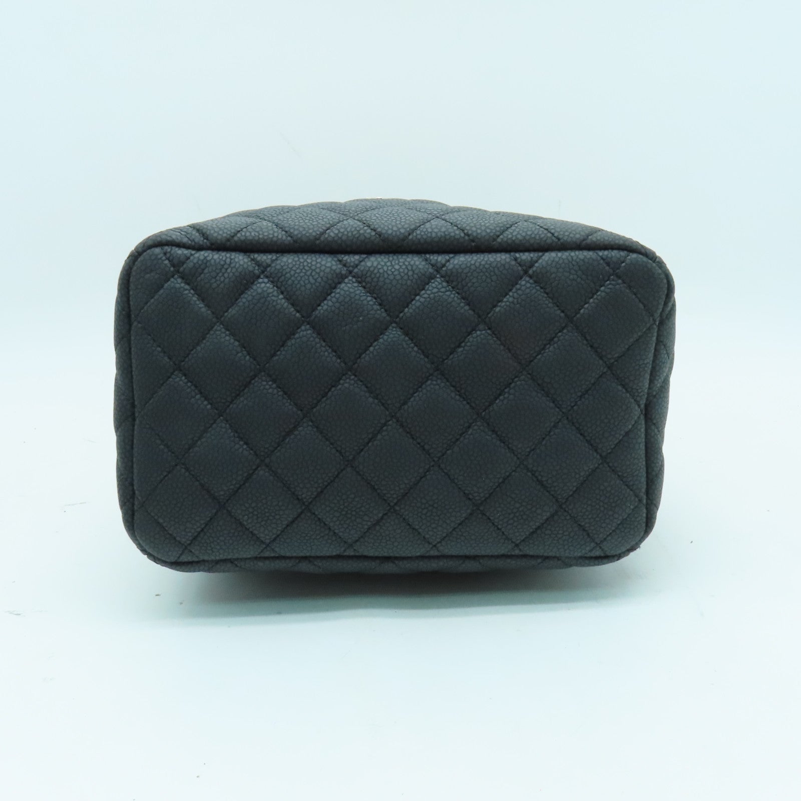 CHANEL 菱格牛皮皮革Chain Shoulder Bag銀扣鏈帶肩背袋灰色