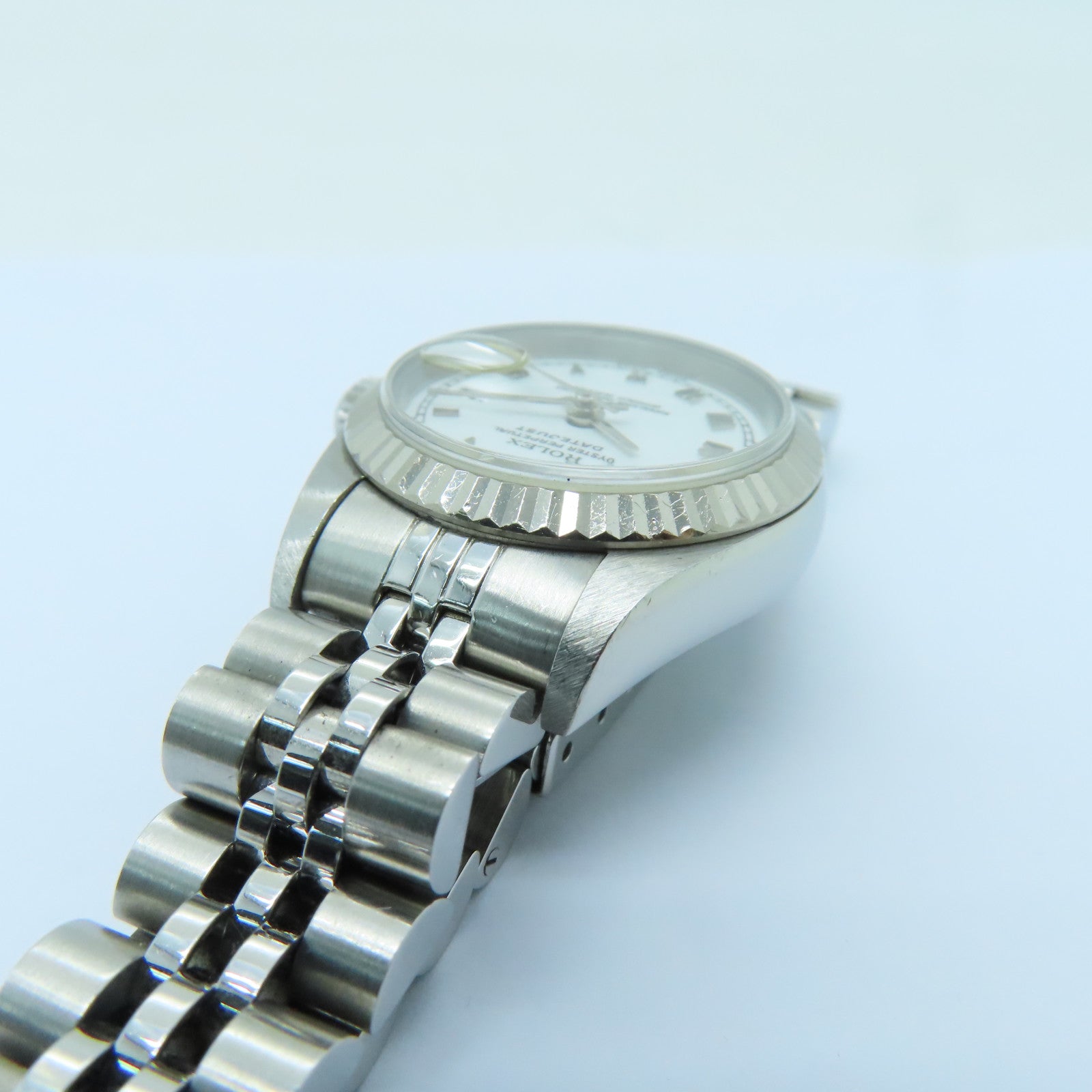 ROLEX Datejust 18K White Gold/Stainless Steel Watch Automatic Movement White