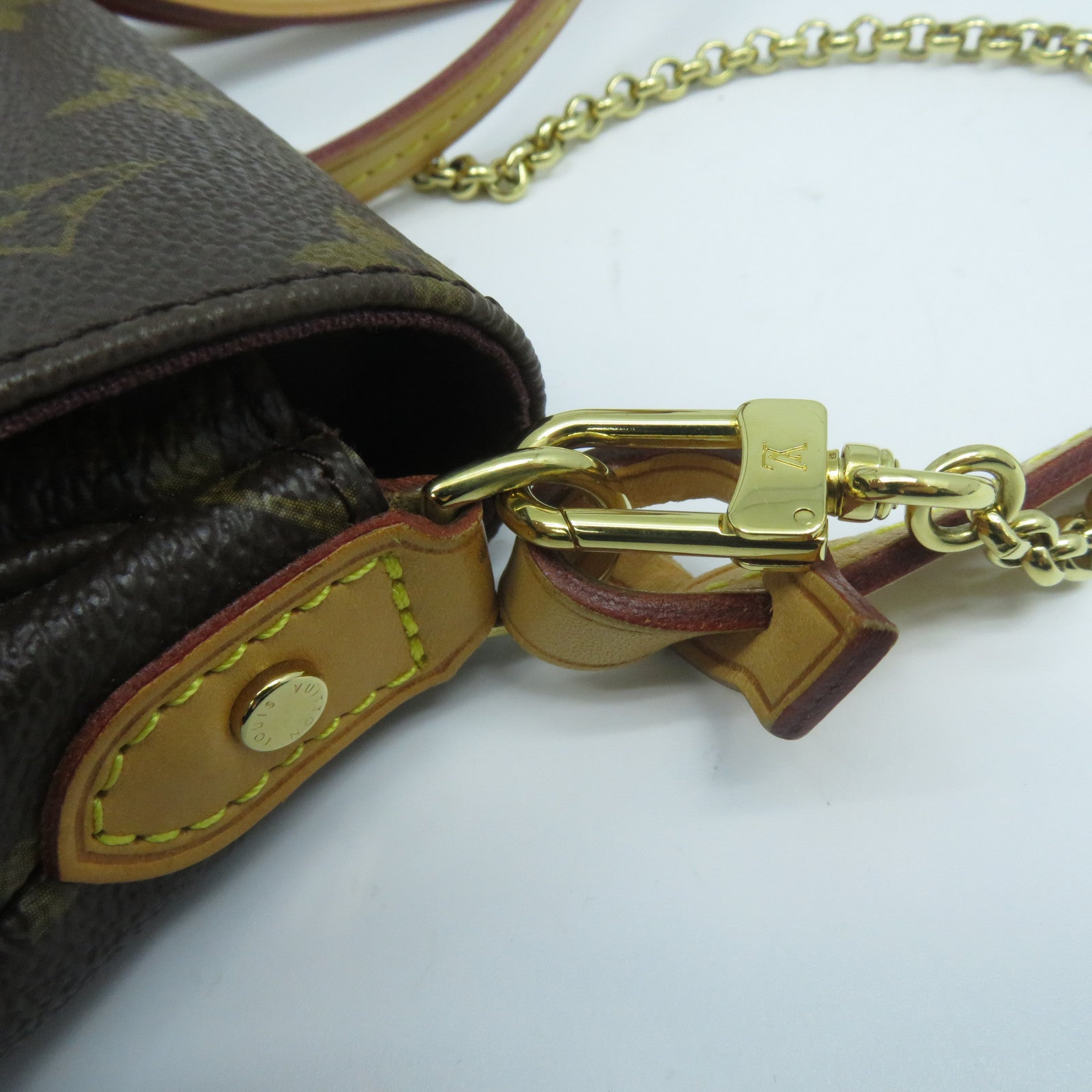 LOUIS VUITTON Monogram Favorite MM金扣手挽肩背兩用袋啡色