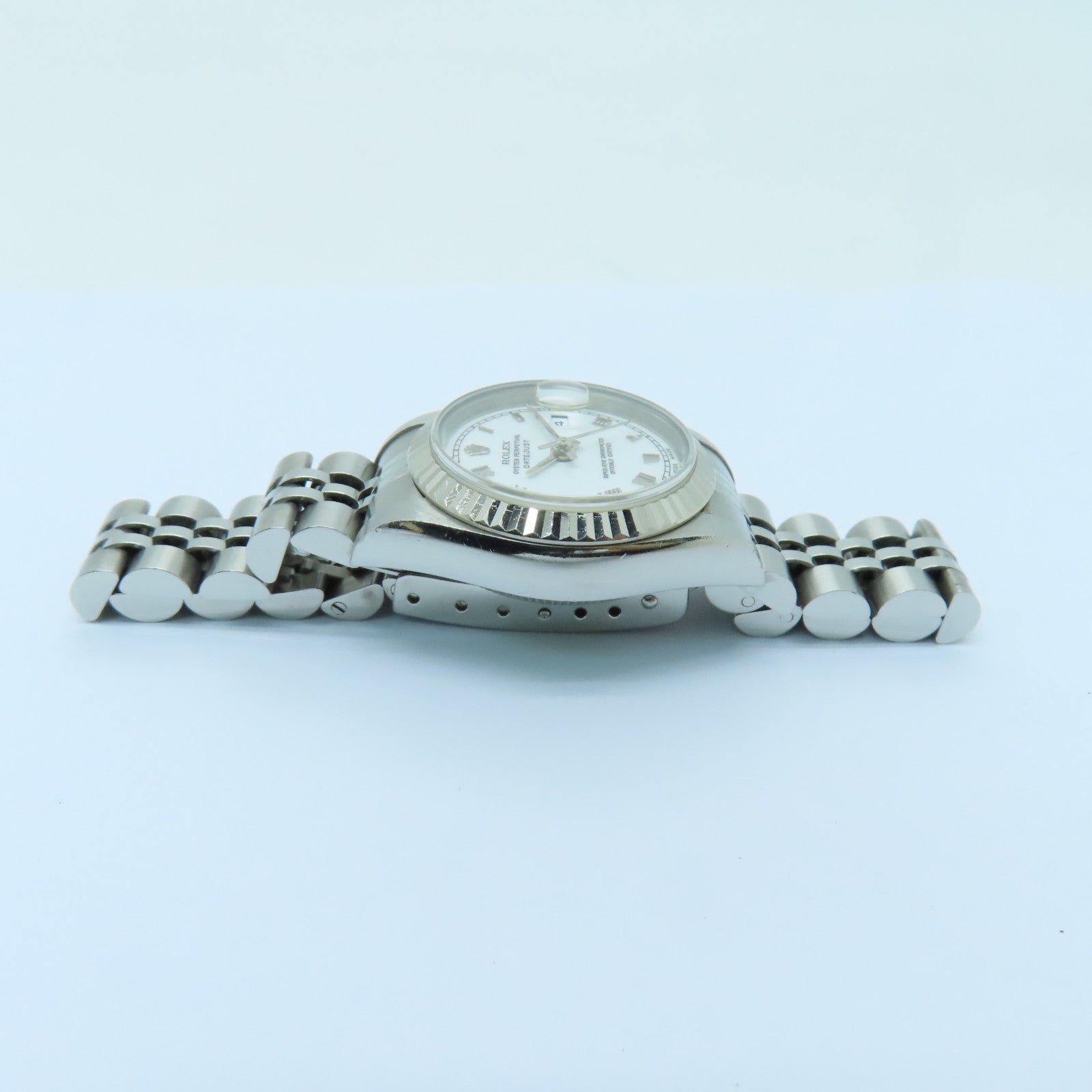 ROLEX Datejust 18K White Gold/Stainless Steel Watch Automatic Movement White