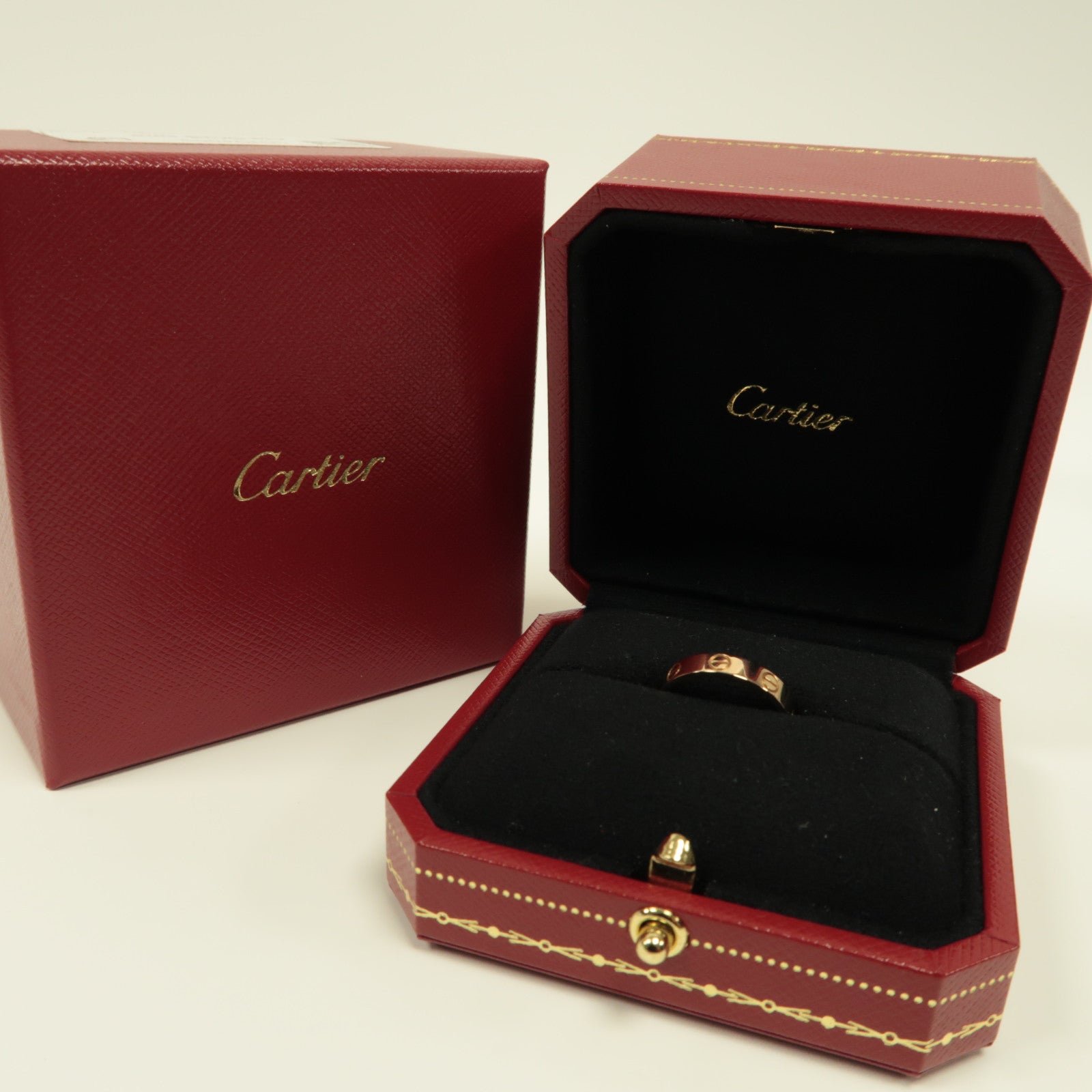 CARTIER 18K玫瑰金Love Ring戒指#51/US#5.75