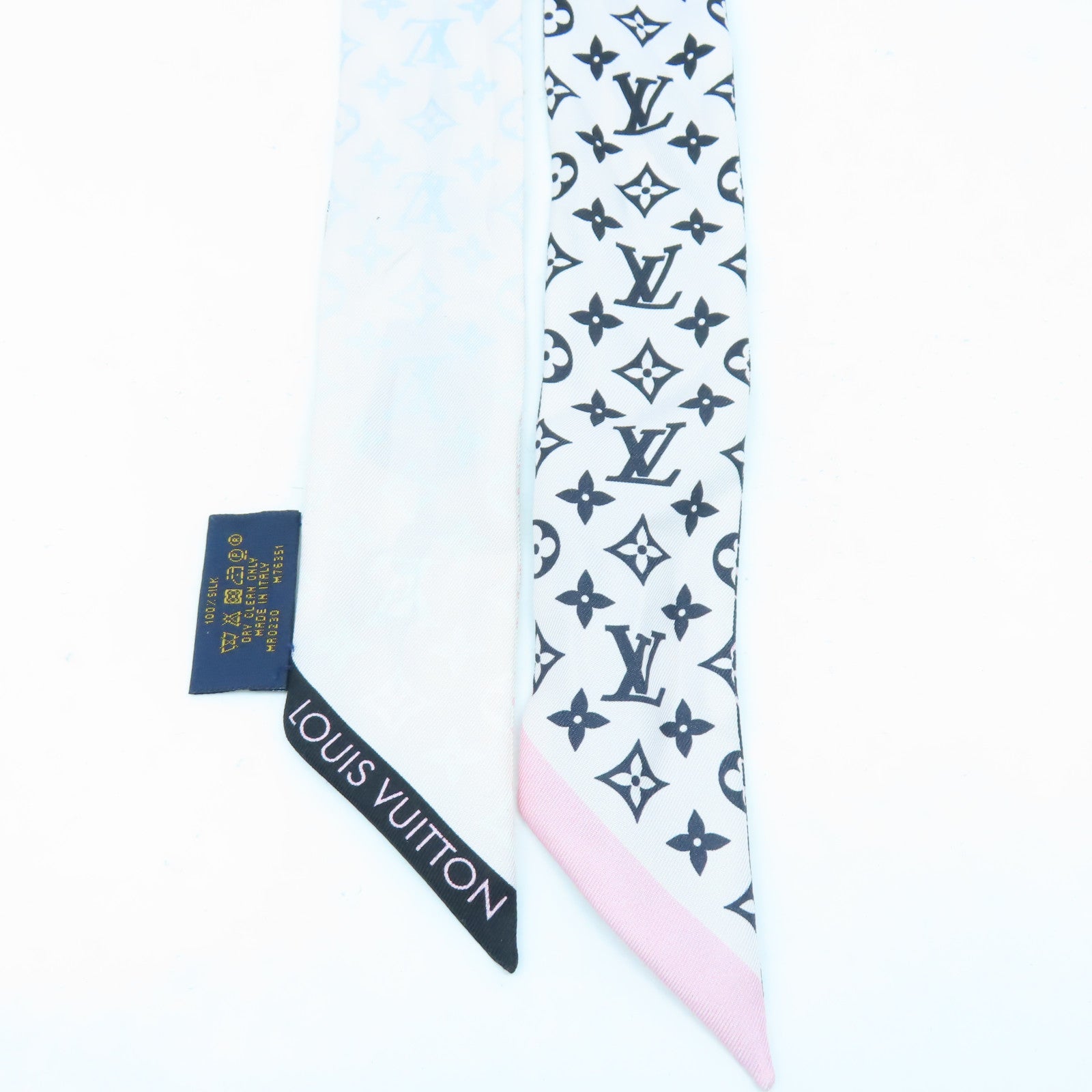 LOUIS VUITTON 絲質Scarf絲巾粉紅色/黑色/灰色