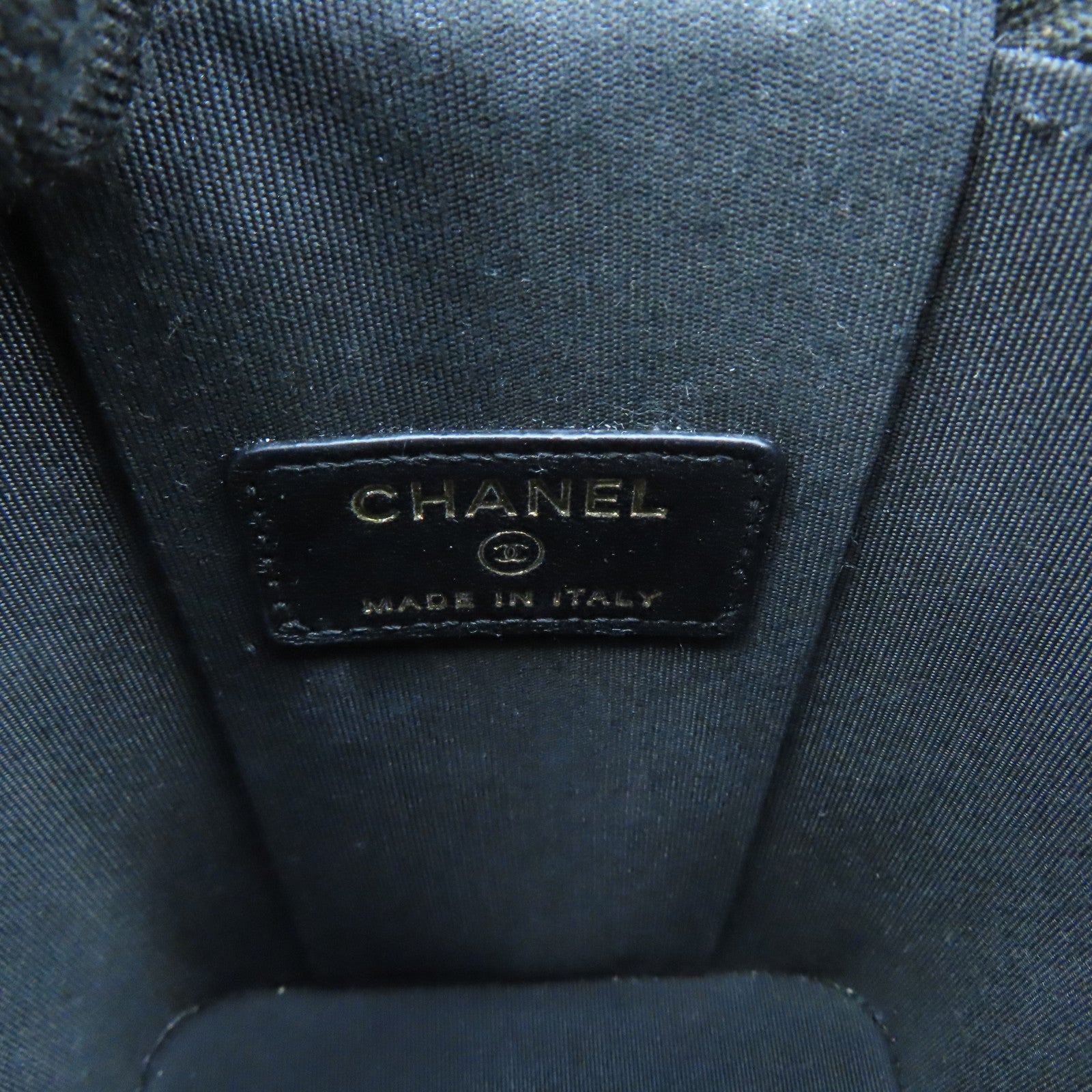 CHANEL 菱格羊皮皮革Chain Shoulder Bag金扣鏈帶肩背袋黑色