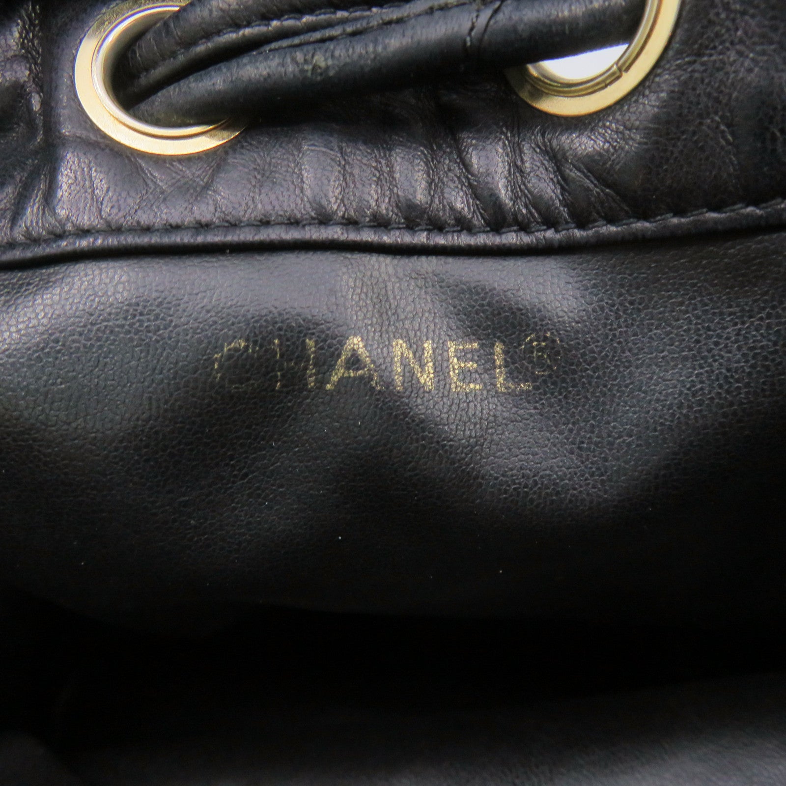 CHANEL [Sharp Reduction Offer] Sheepskin Leather Vintage Timeless Bucket Bag Gold Buckle Shoulder Bag Black