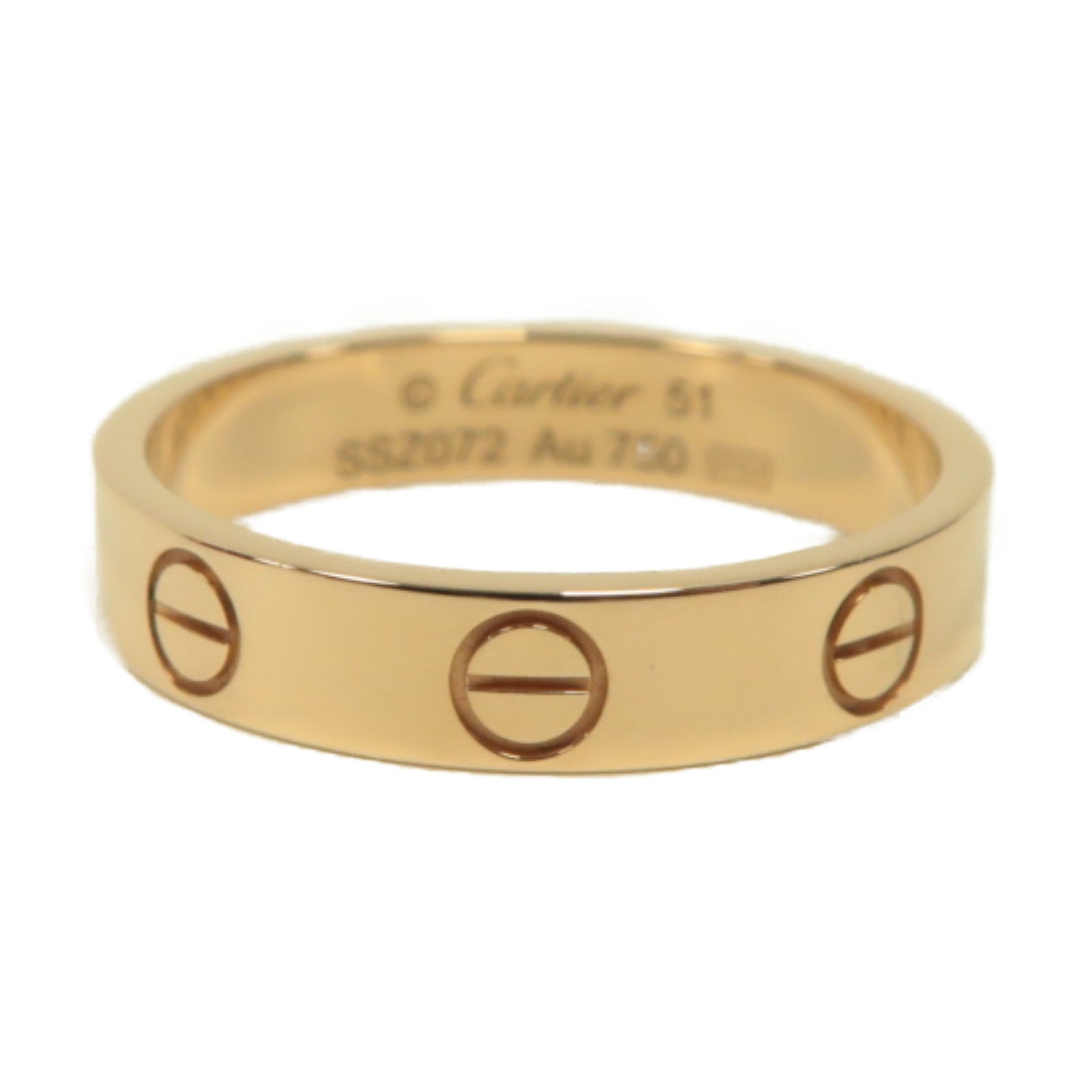CARTIER 18K玫瑰金Love Ring戒指#51/US#5.75